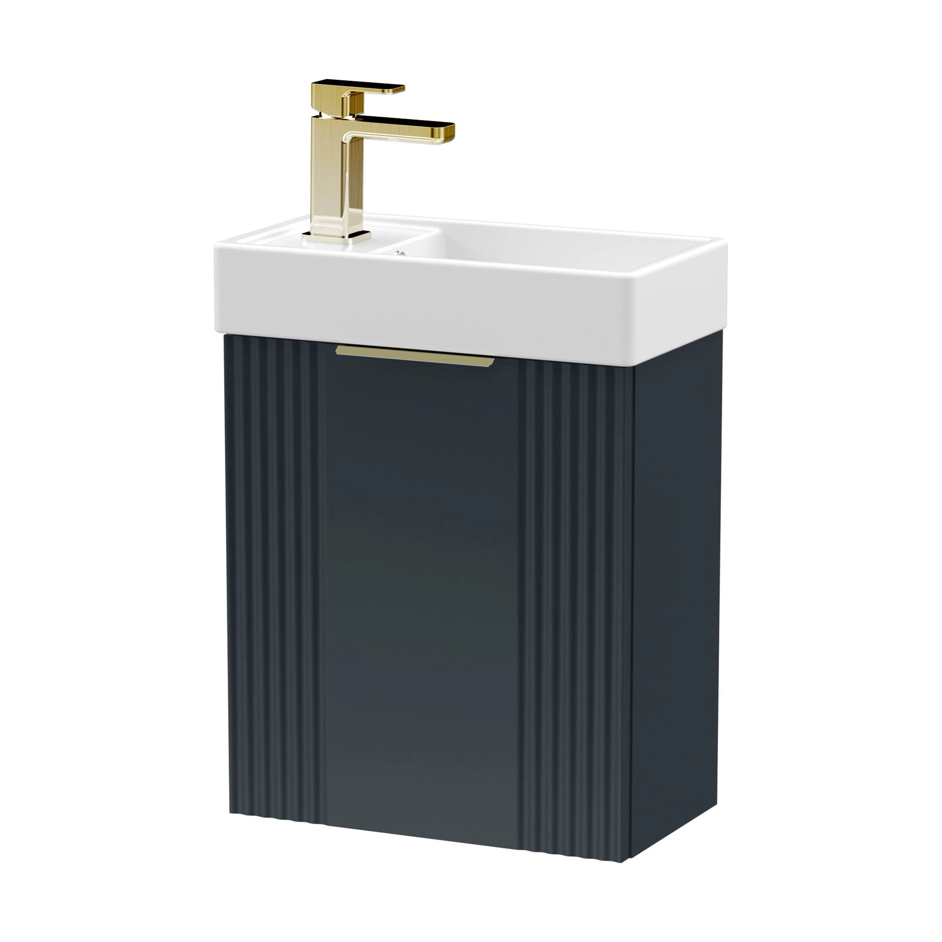 Belvide Retro Wall Hung Bathroom Cloakroom Vanity Basin Unit 438 x 400 x 222mm - Multiple Colours - Image 58