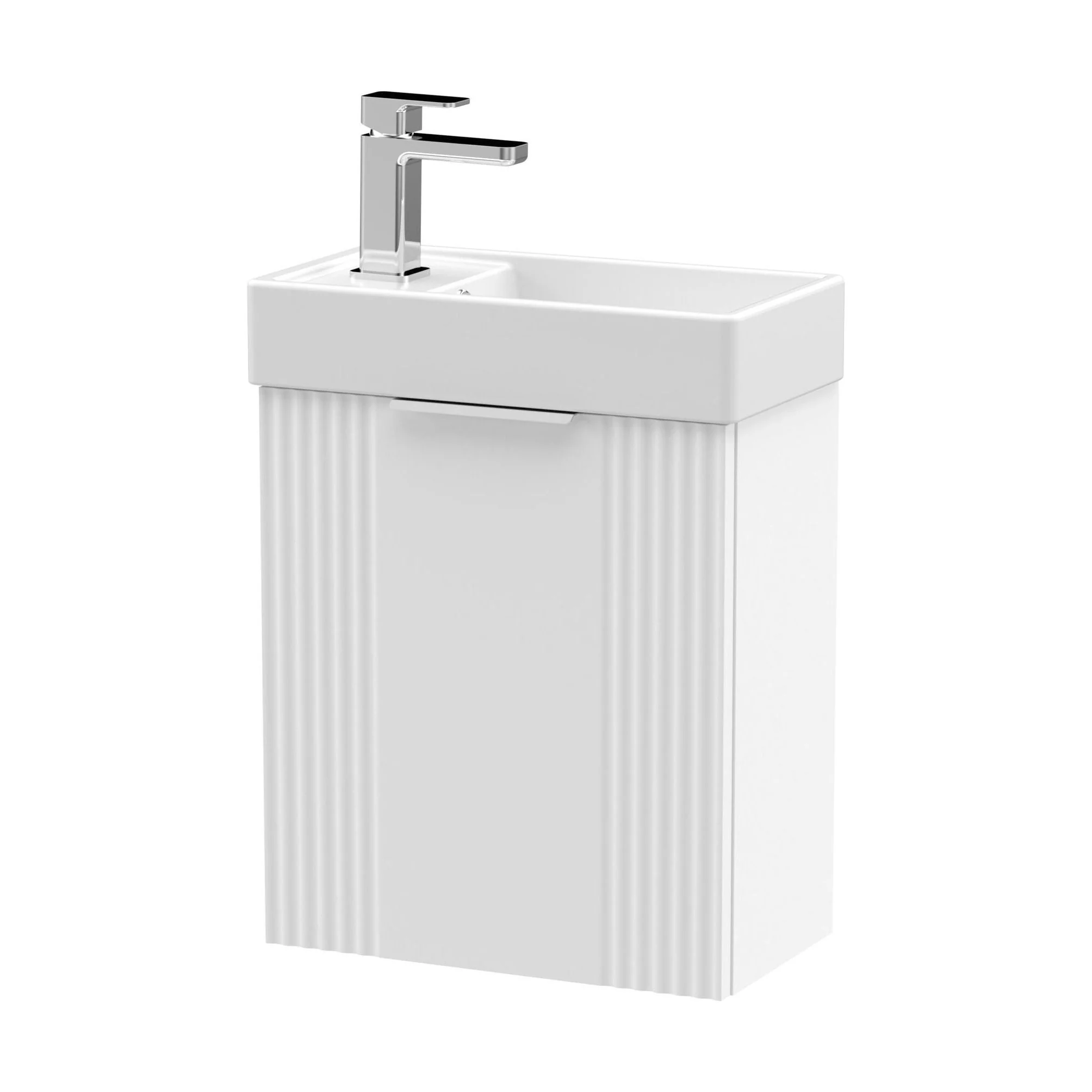 Belvide Retro Wall Hung Bathroom Cloakroom Vanity Basin Unit 438 x 400 x 222mm - Multiple Colours - Image 59