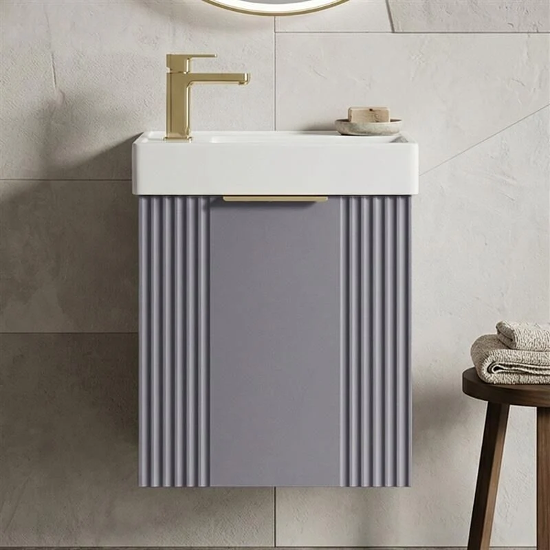 Belvide Retro Wall Hung Bathroom Cloakroom Vanity Basin Unit 438 x 400 x 222mm - Multiple Colours - Image 6