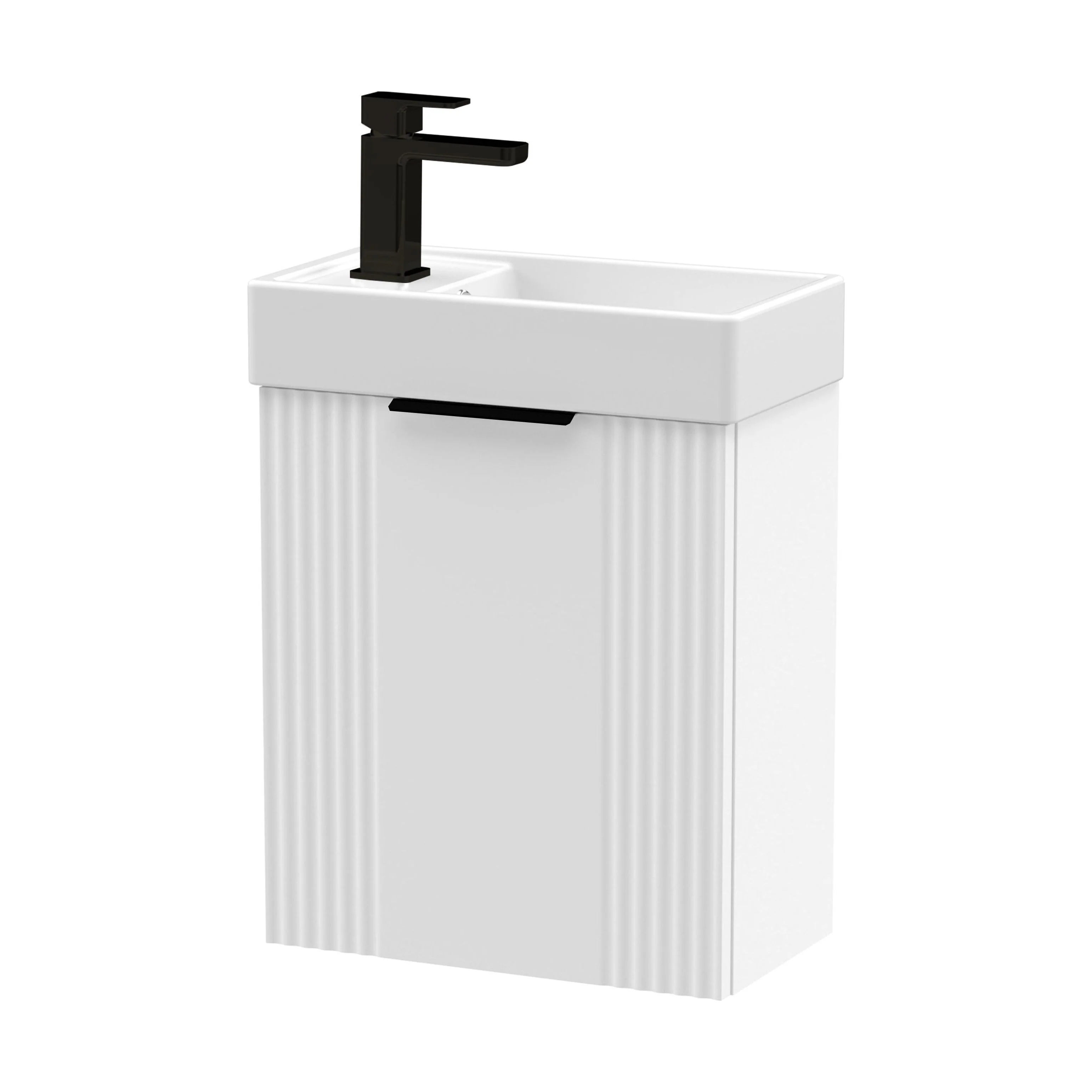 Belvide Retro Wall Hung Bathroom Cloakroom Vanity Basin Unit 438 x 400 x 222mm - Multiple Colours - Image 60