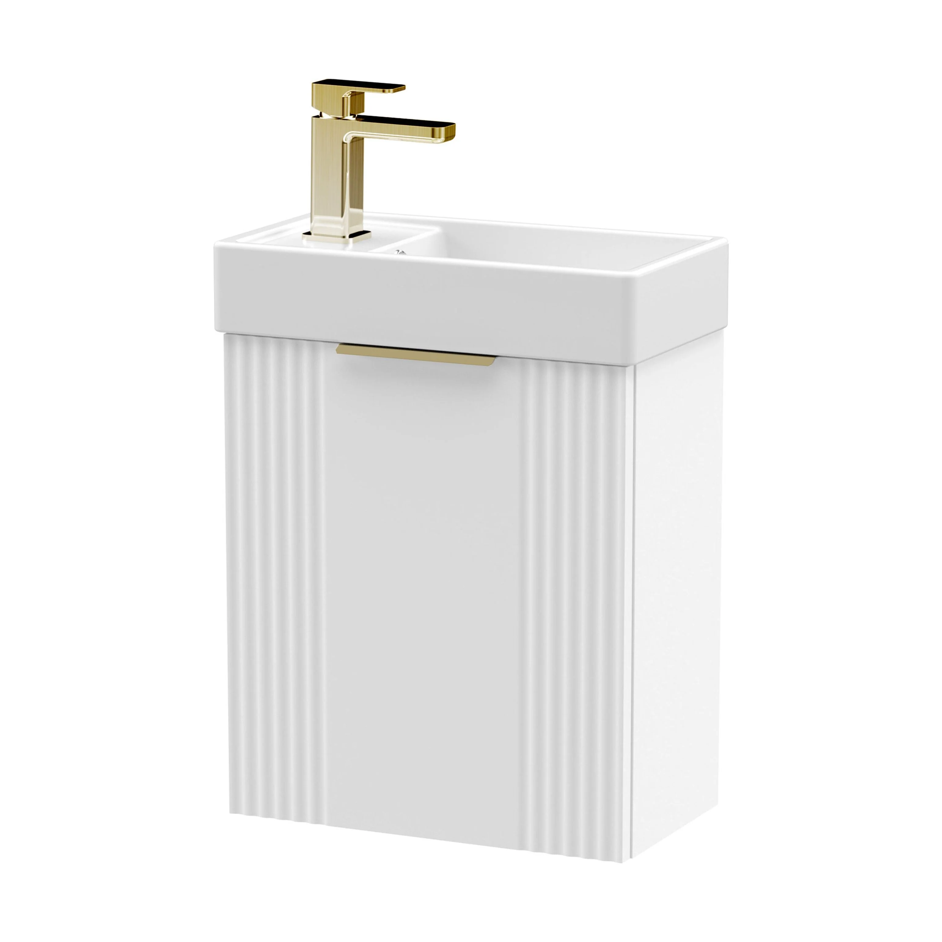 Belvide Retro Wall Hung Bathroom Cloakroom Vanity Basin Unit 438 x 400 x 222mm - Multiple Colours - Image 61
