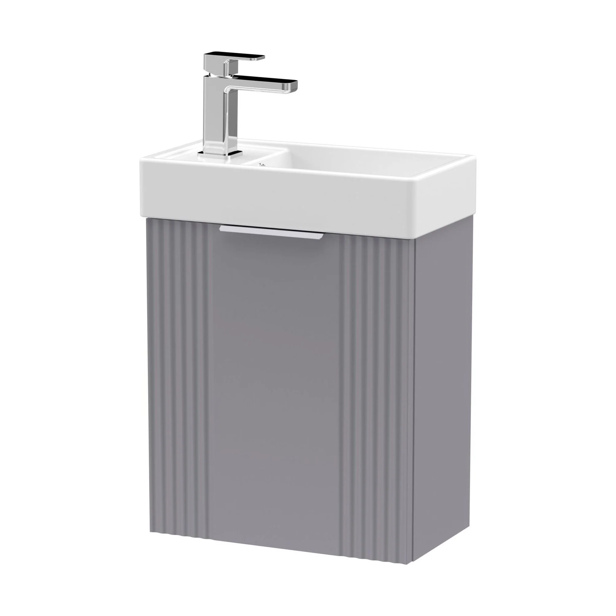 Belvide Retro Wall Hung Bathroom Cloakroom Vanity Basin Unit 438 x 400 x 222mm - Multiple Colours - Image 62