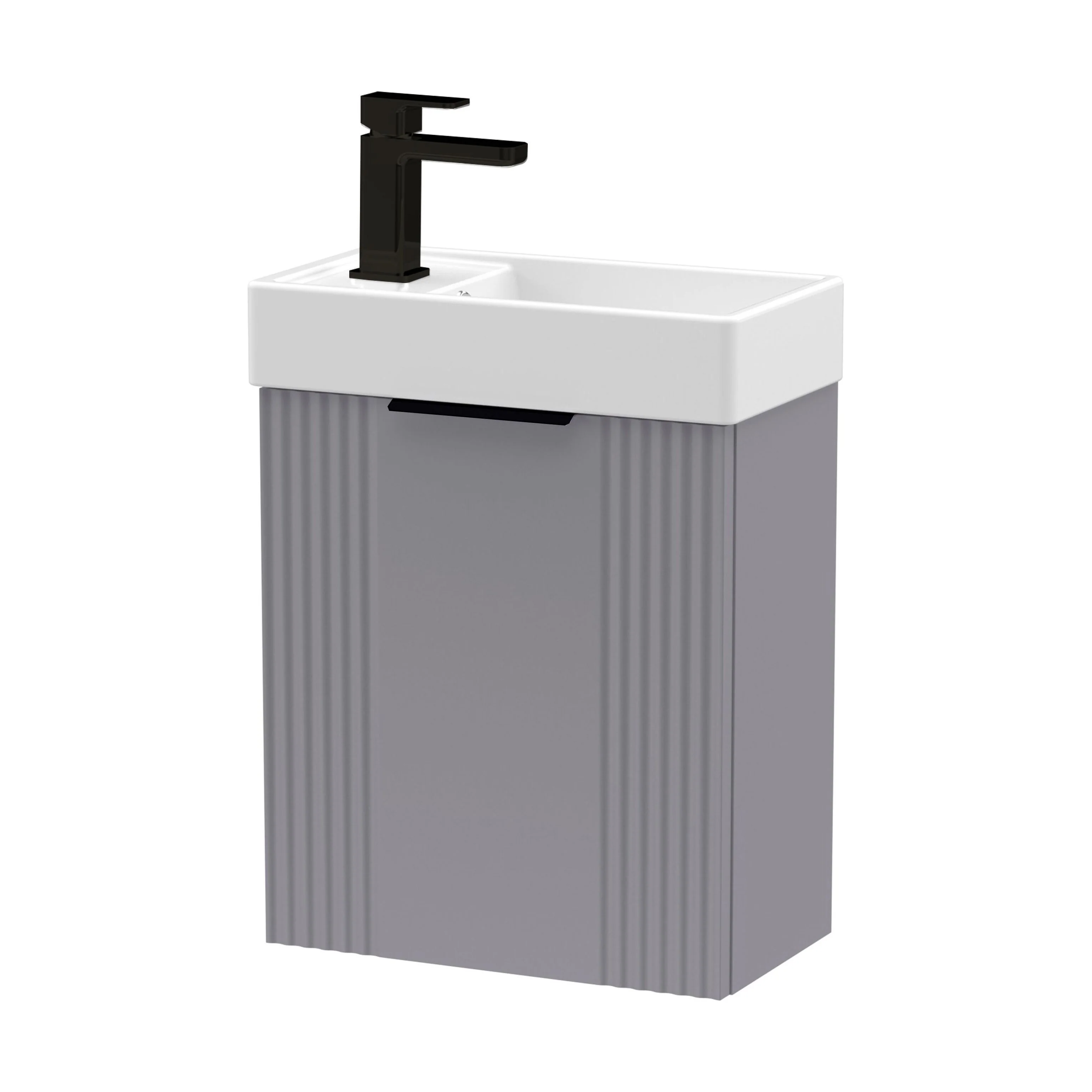 Belvide Retro Wall Hung Bathroom Cloakroom Vanity Basin Unit 438 x 400 x 222mm - Multiple Colours - Image 63