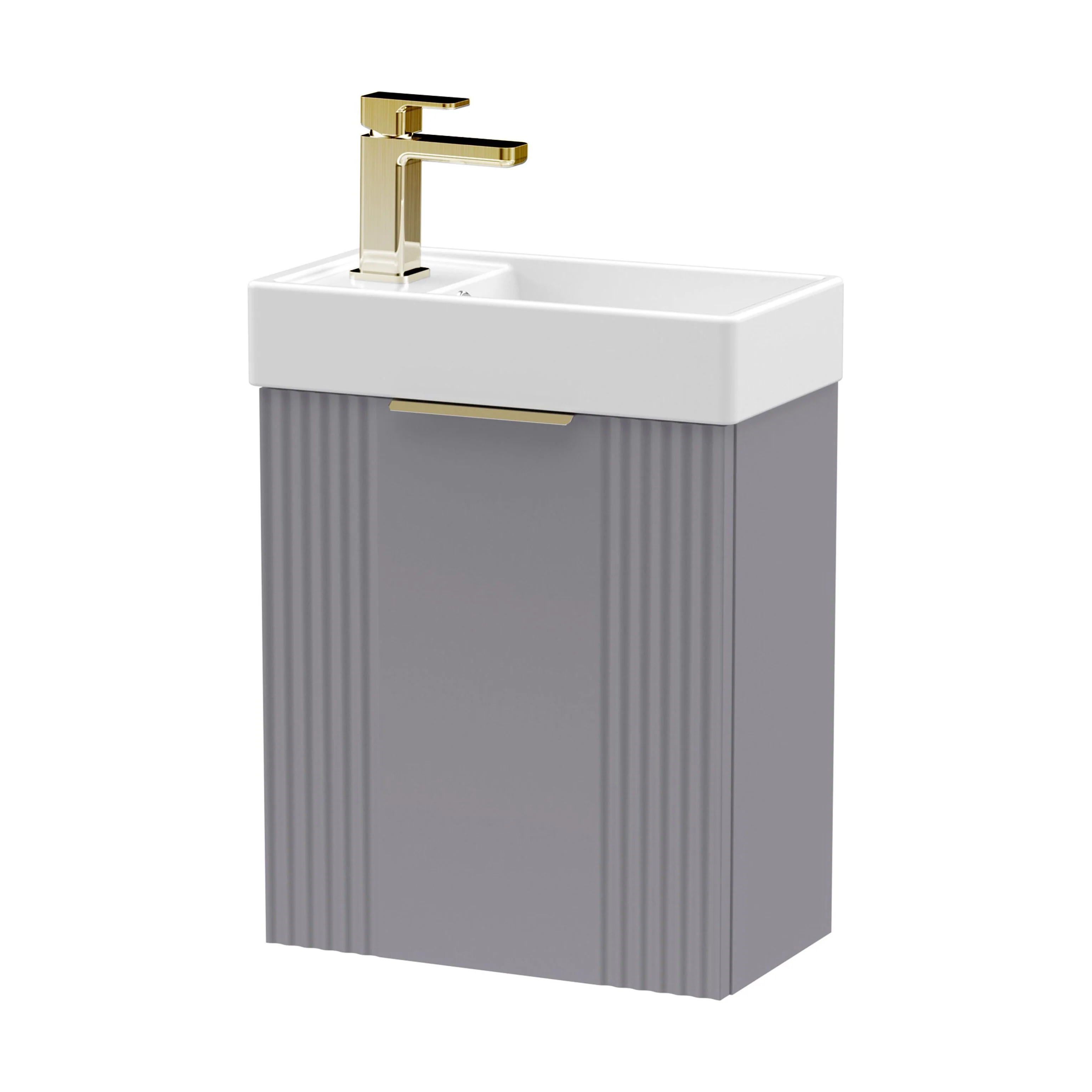 Belvide Retro Wall Hung Bathroom Cloakroom Vanity Basin Unit 438 x 400 x 222mm - Multiple Colours - Image 64