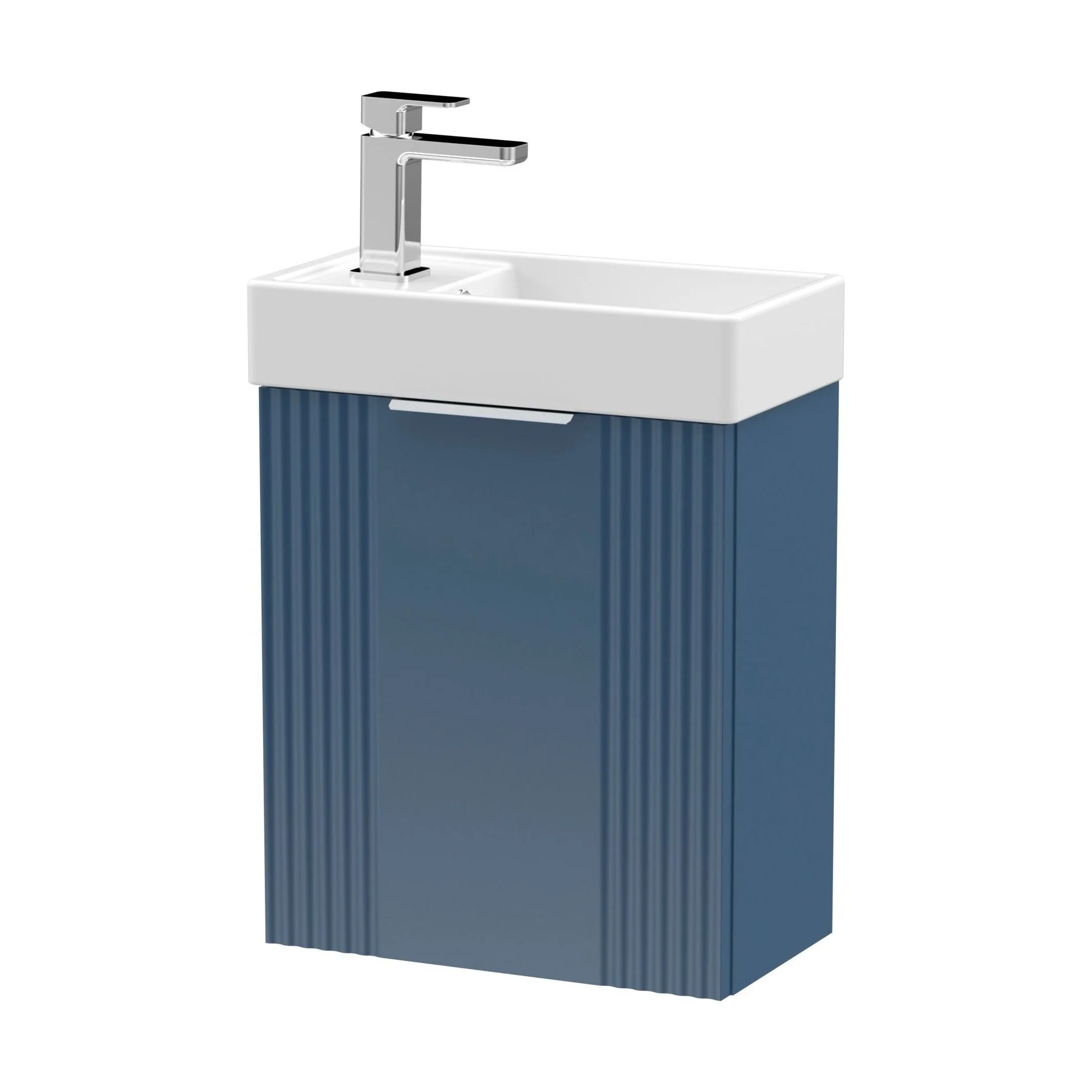 Belvide Retro Wall Hung Bathroom Cloakroom Vanity Basin Unit 438 x 400 x 222mm - Multiple Colours - Image 65
