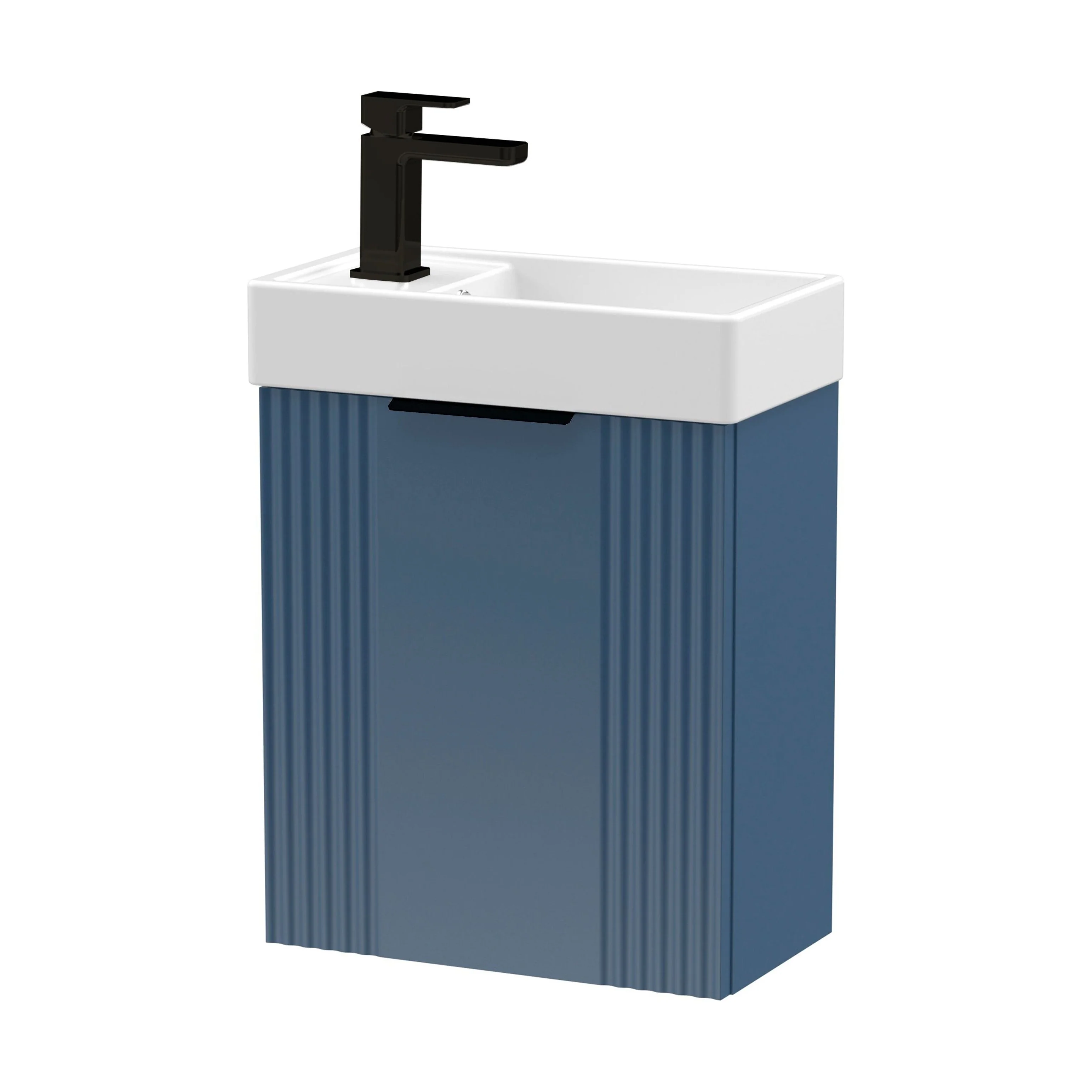Belvide Retro Wall Hung Bathroom Cloakroom Vanity Basin Unit 438 x 400 x 222mm - Multiple Colours - Image 66