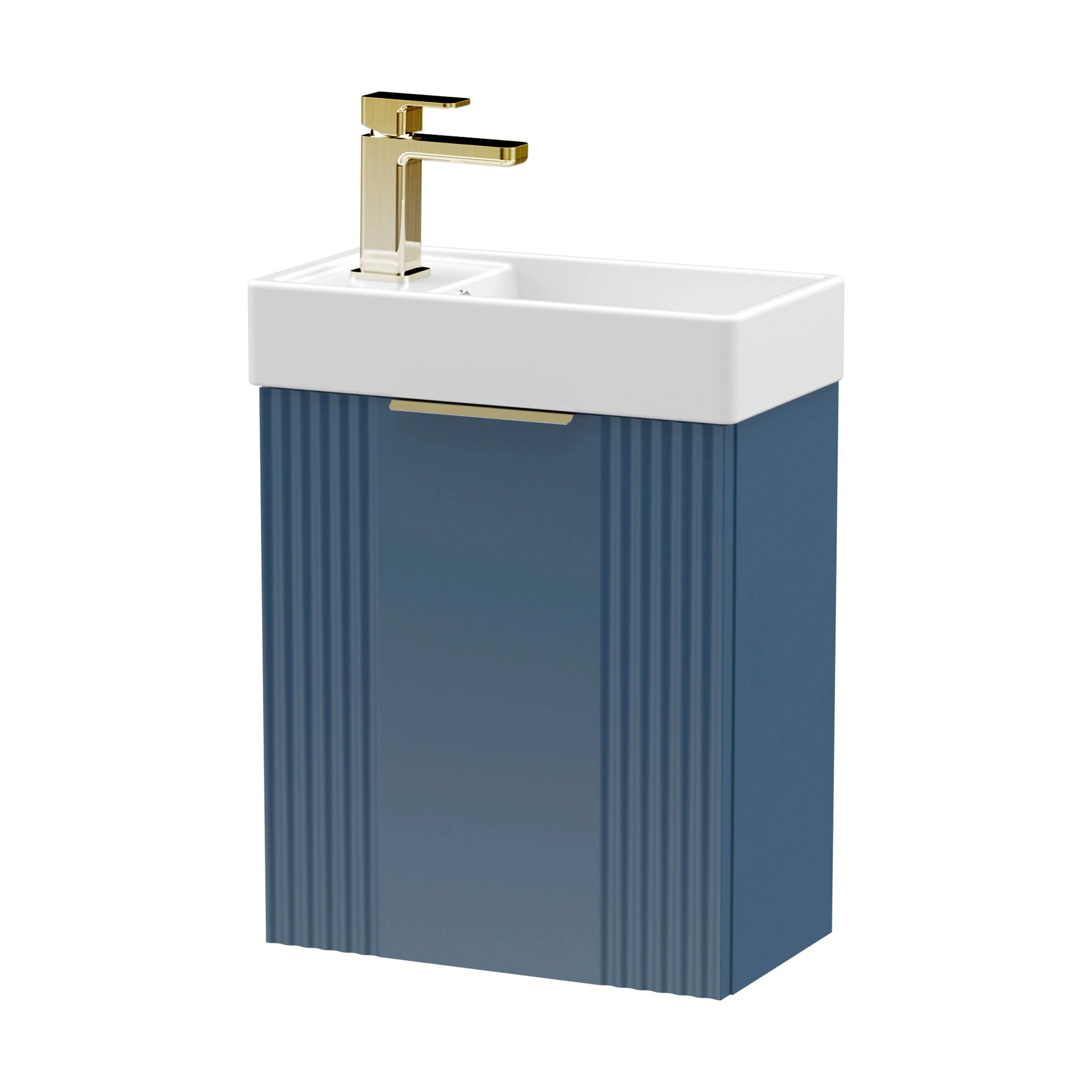 Belvide Retro Wall Hung Bathroom Cloakroom Vanity Basin Unit 438 x 400 x 222mm - Multiple Colours - Image 67