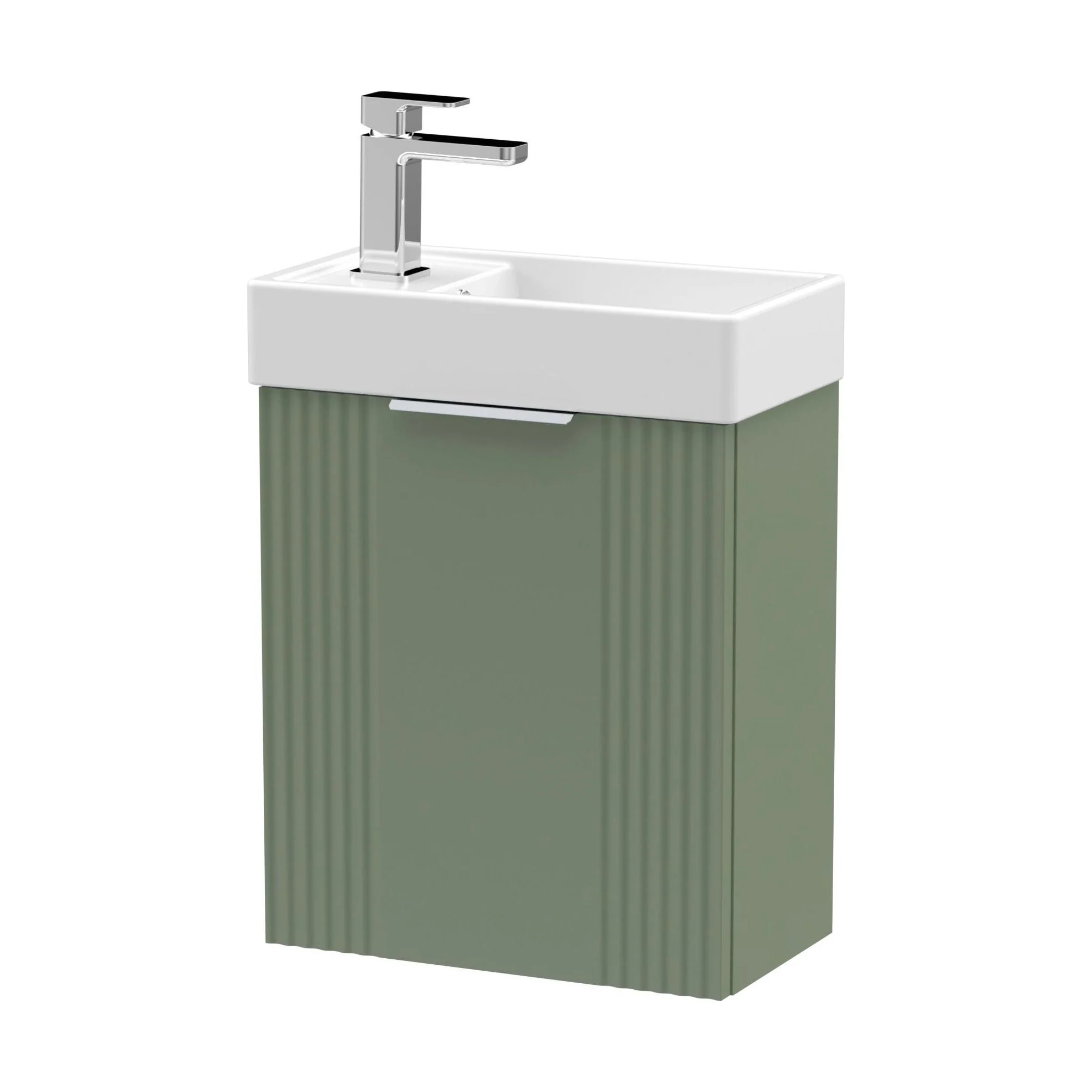 Belvide Retro Wall Hung Bathroom Cloakroom Vanity Basin Unit 438 x 400 x 222mm - Multiple Colours - Image 68