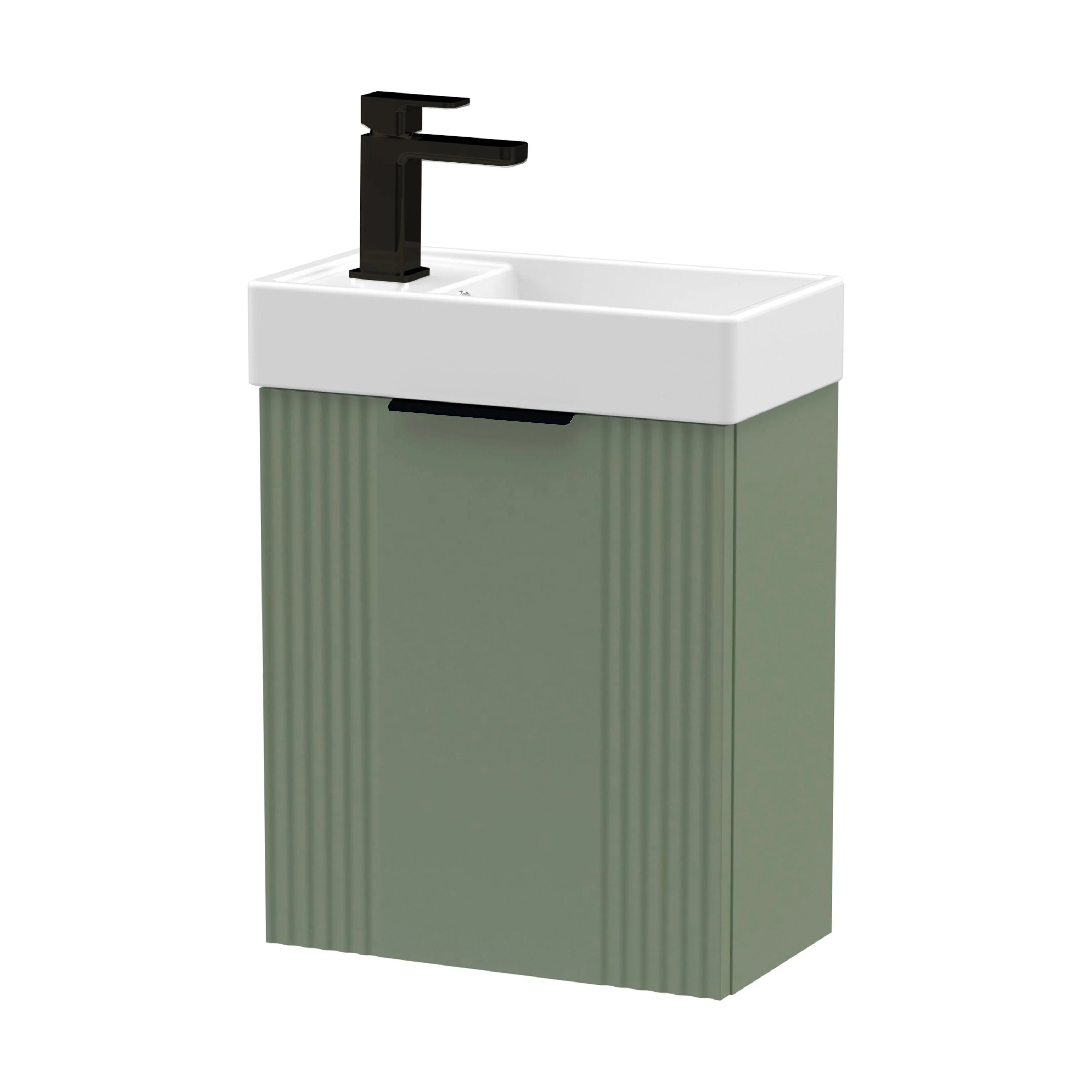 Belvide Retro Wall Hung Bathroom Cloakroom Vanity Basin Unit 438 x 400 x 222mm - Multiple Colours - Image 69