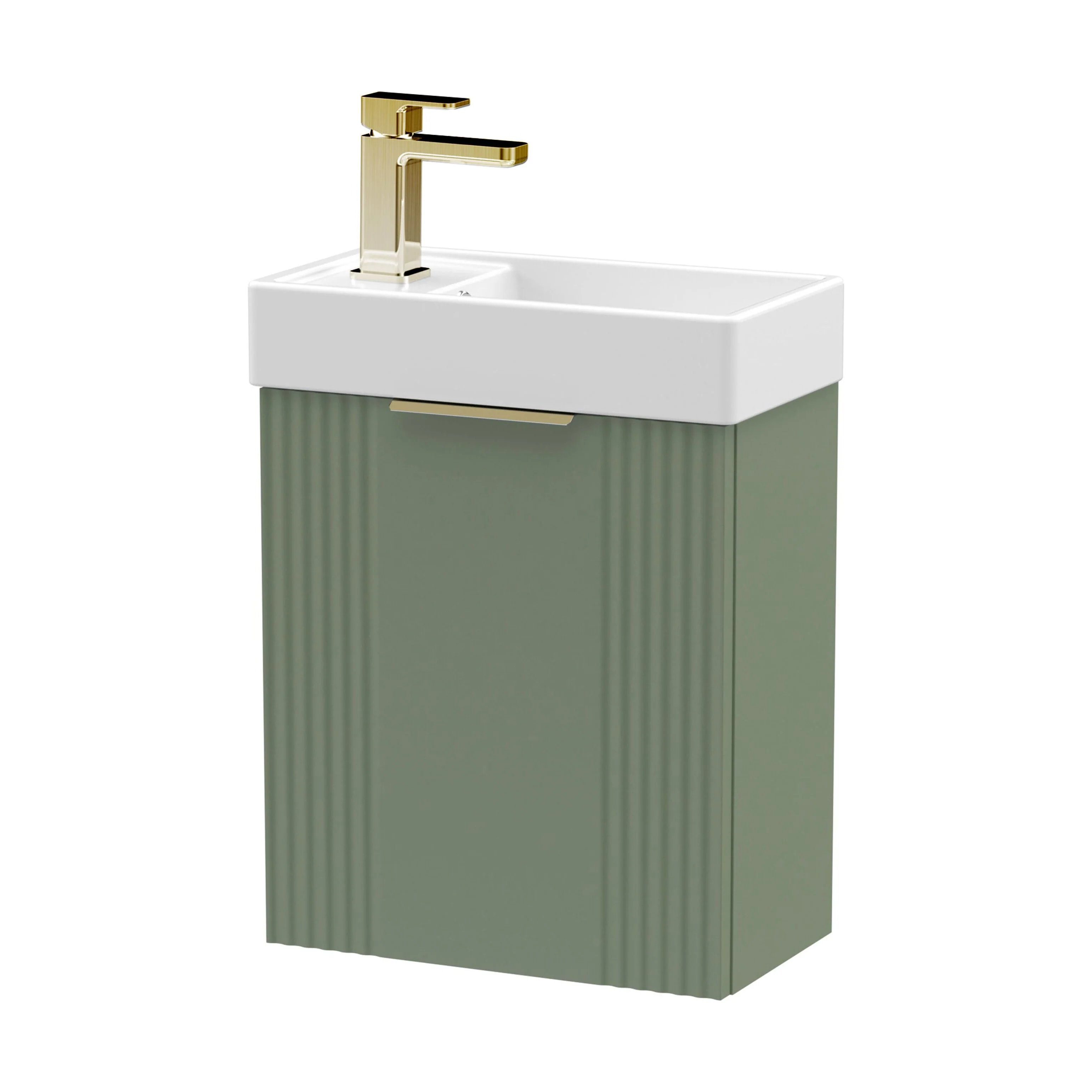 Belvide Retro Wall Hung Bathroom Cloakroom Vanity Basin Unit 438 x 400 x 222mm - Multiple Colours - Image 70