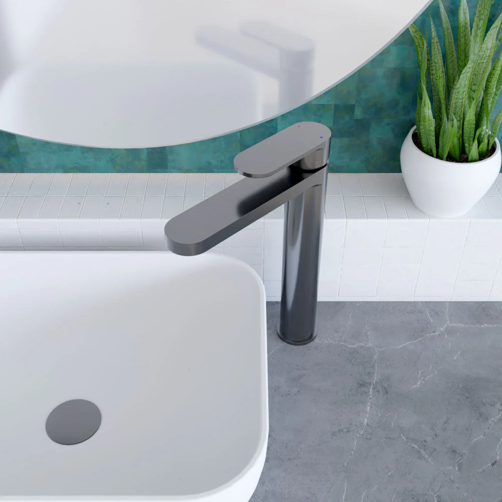 Enville Round High Rise Mono Basin Mixer Tap - 290 x 57 x 187mm - Choice of Finish - Image 10