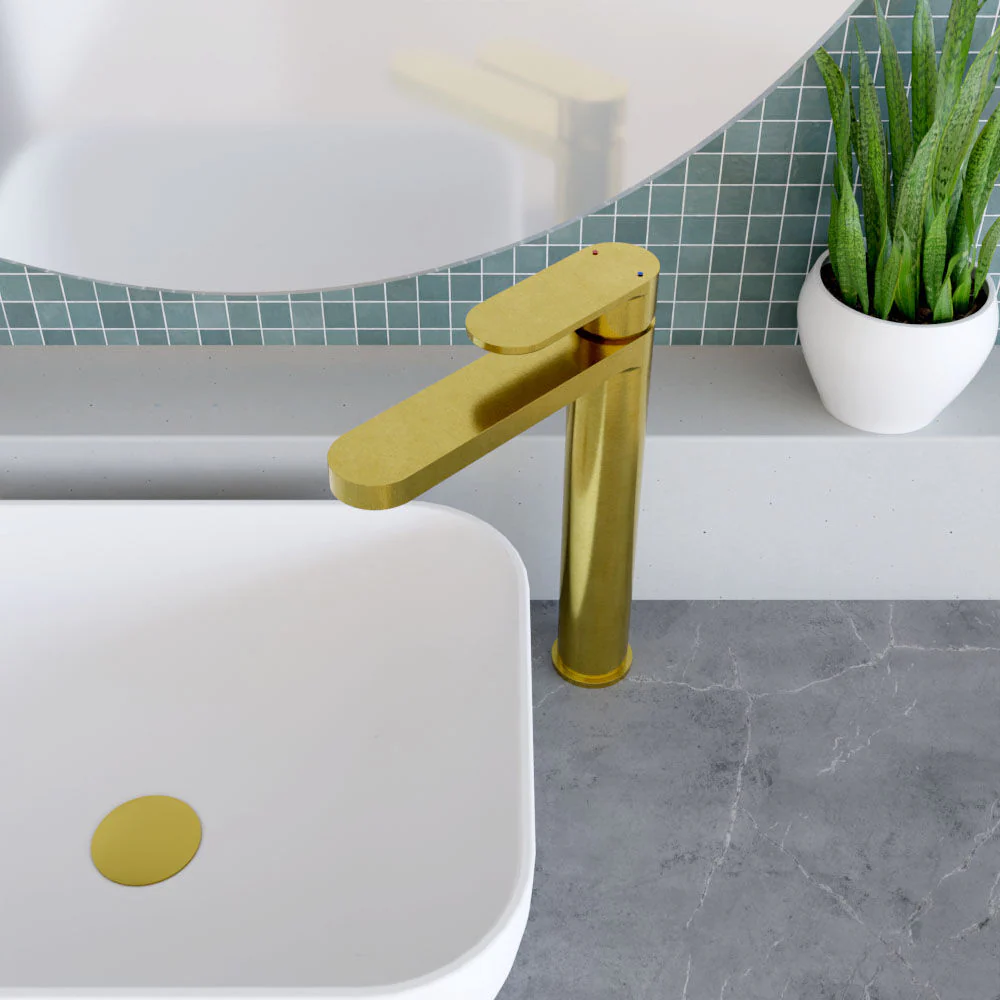 Enville Round High Rise Mono Basin Mixer Tap - 290 x 57 x 187mm - Choice of Finish - Image 11