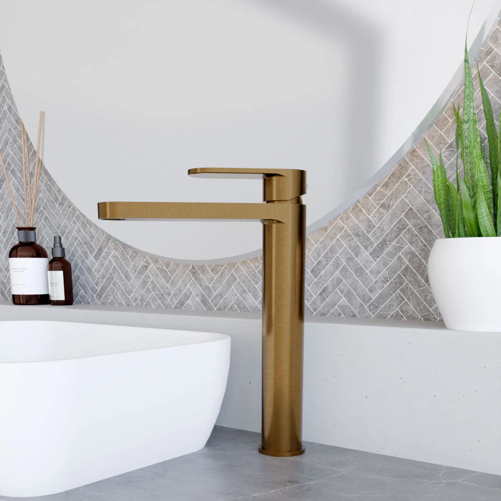 Enville Round High Rise Mono Basin Mixer Tap - 290 x 57 x 187mm - Choice of Finish - Image 12