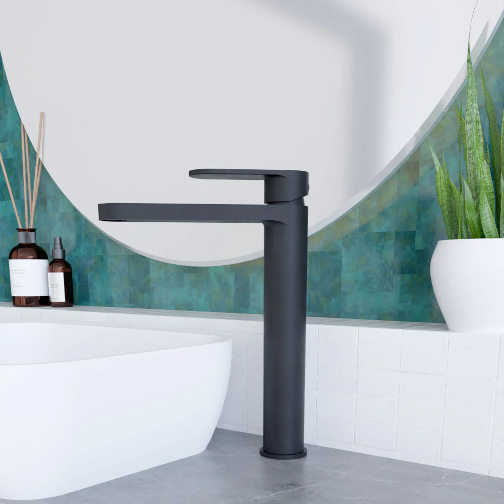 Enville Round High Rise Mono Basin Mixer Tap - 290 x 57 x 187mm - Choice of Finish - Image 14