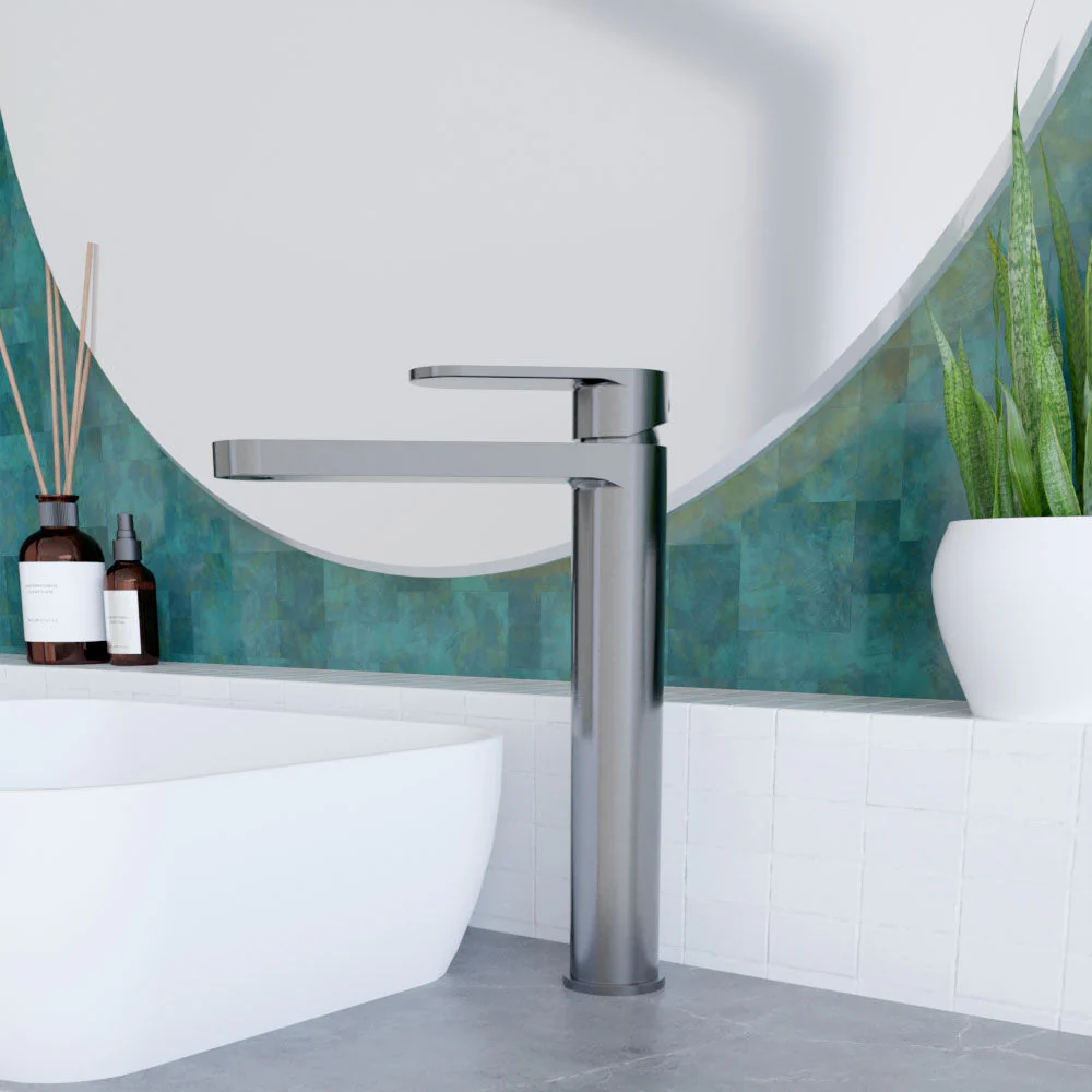 Enville Round High Rise Mono Basin Mixer Tap - 290 x 57 x 187mm - Choice of Finish - Image 15