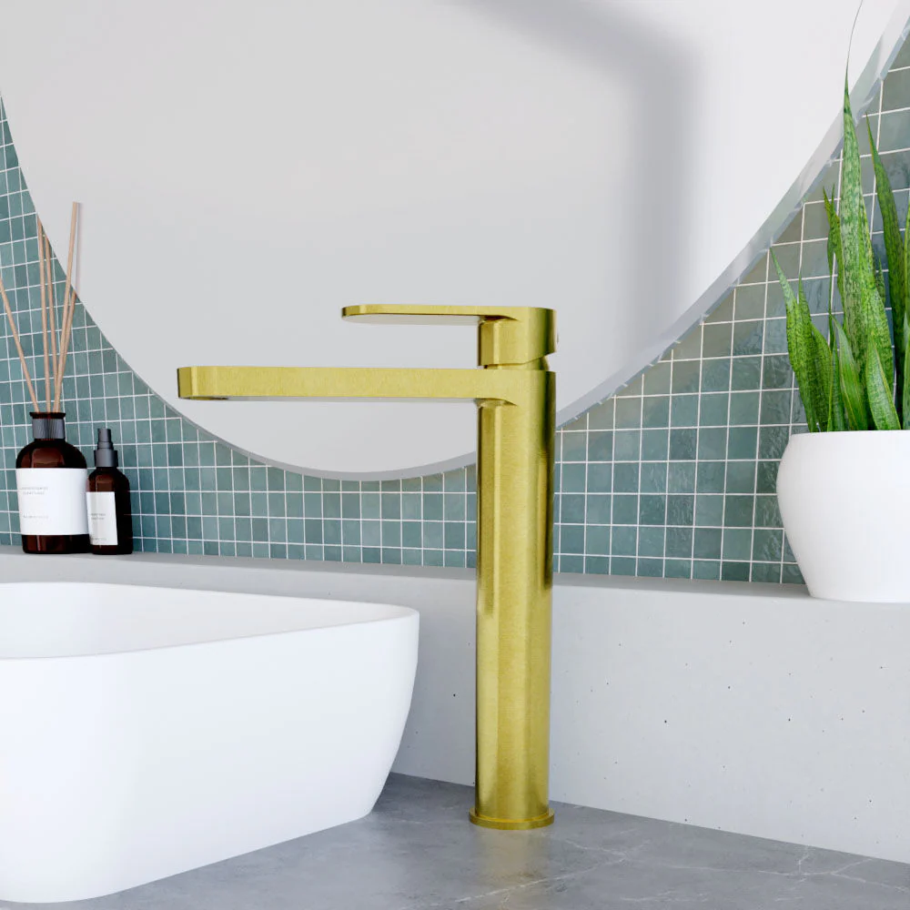Enville Round High Rise Mono Basin Mixer Tap - 290 x 57 x 187mm - Choice of Finish - Image 16