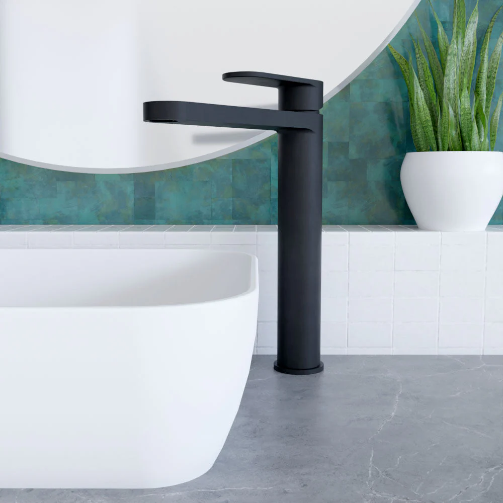 Enville Round High Rise Mono Basin Mixer Tap - 290 x 57 x 187mm - Choice of Finish - Image 4