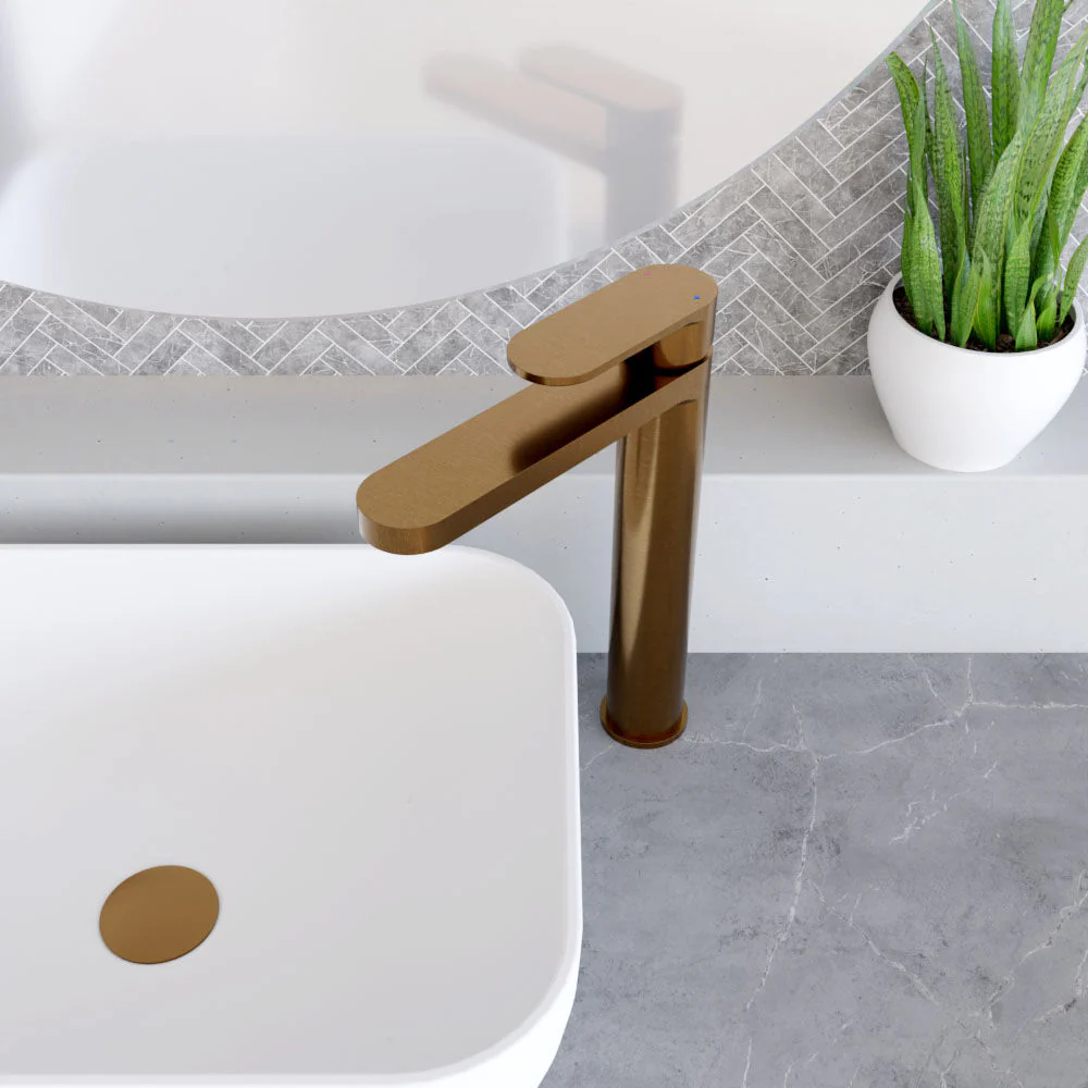 Enville Round High Rise Mono Basin Mixer Tap - 290 x 57 x 187mm - Choice of Finish - Image 7