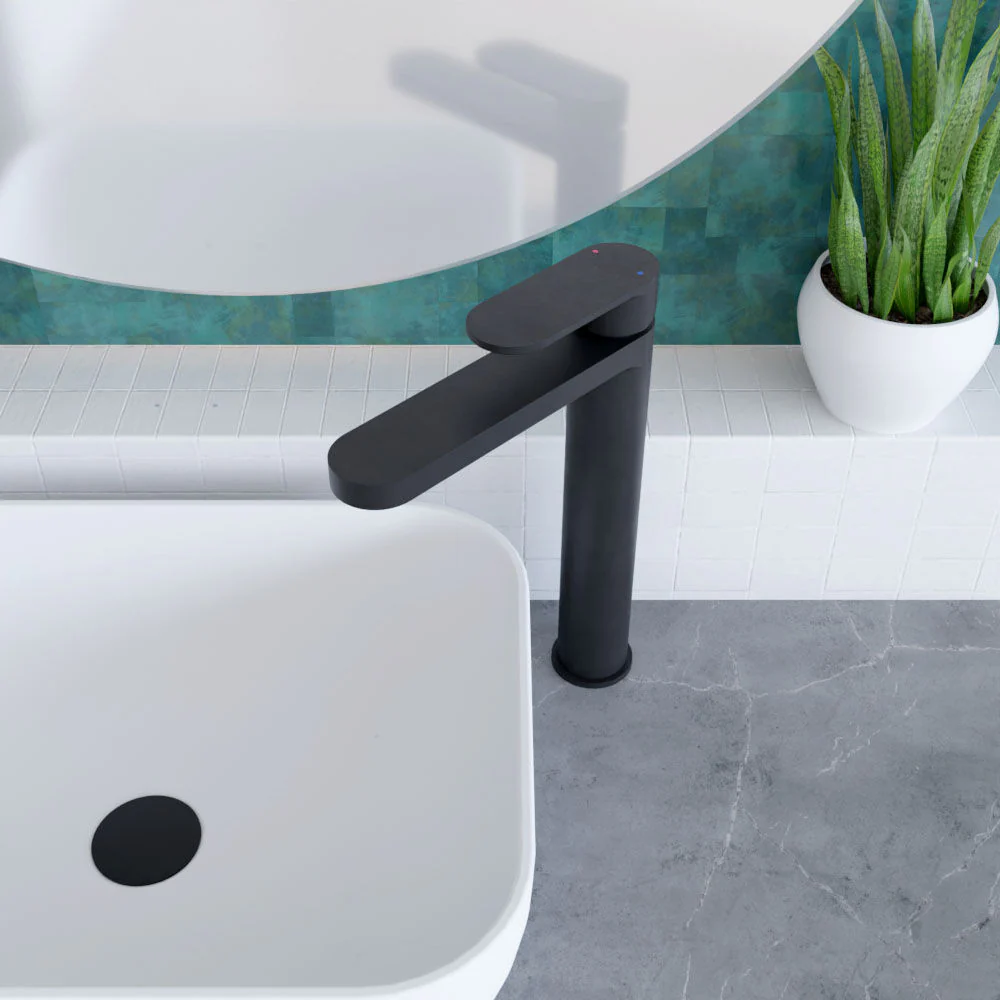 Enville Round High Rise Mono Basin Mixer Tap - 290 x 57 x 187mm - Choice of Finish - Image 9