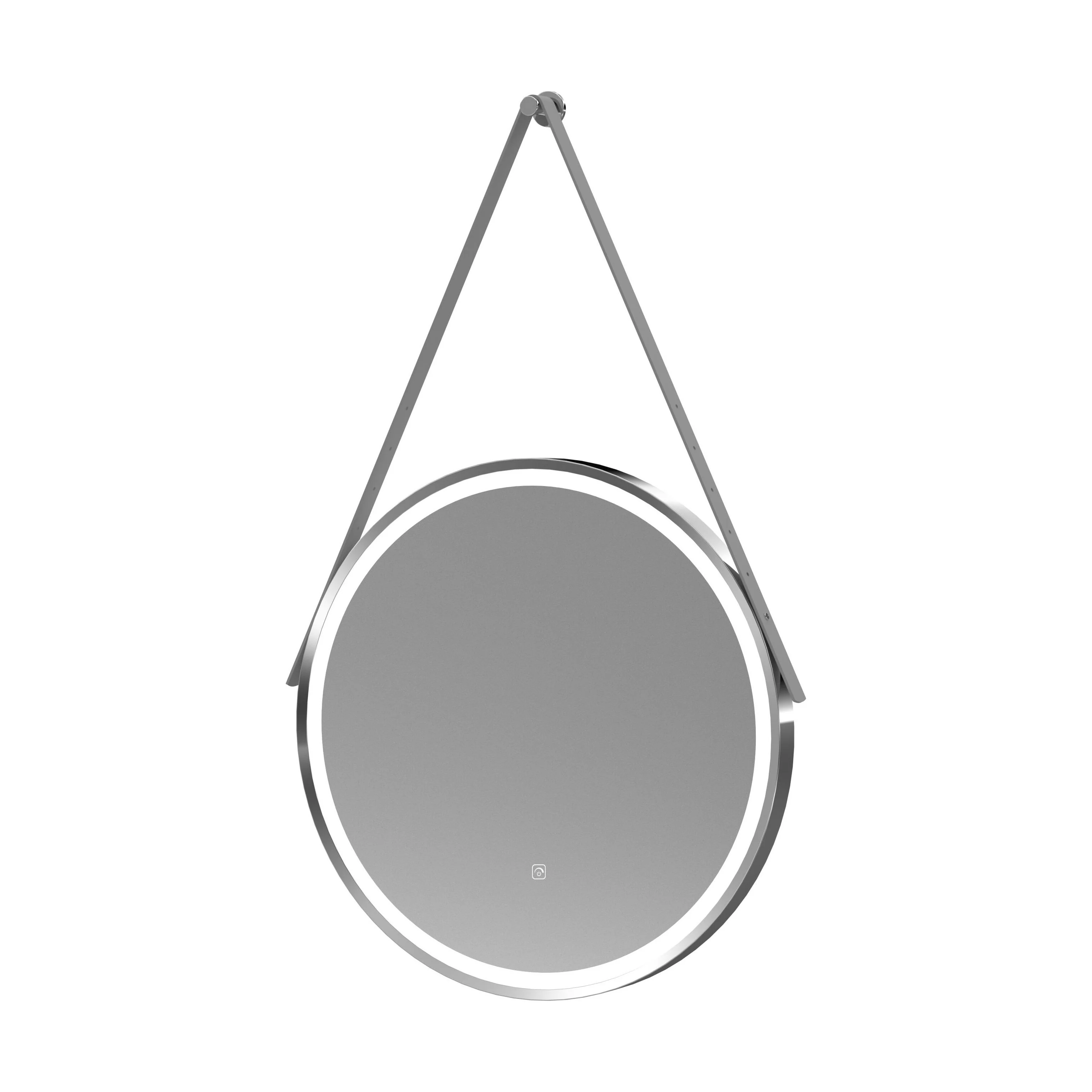 Quixhill Round LED Illuminated Touch Sensor Framed Mirror with Demister & Strap - Choice of Colour and Size - Image 12