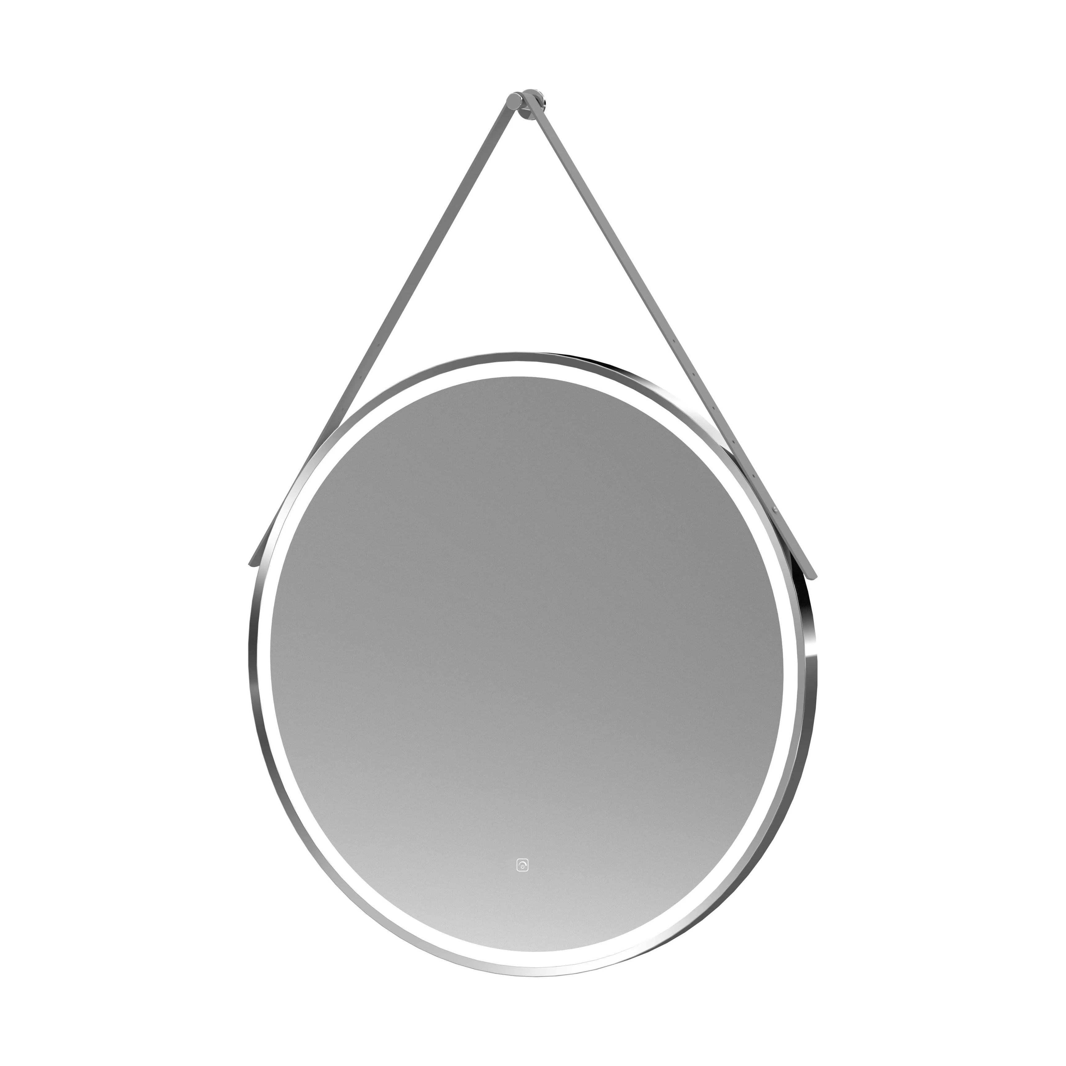 Quixhill Round LED Illuminated Touch Sensor Framed Mirror with Demister & Strap - Choice of Colour and Size - Image 15