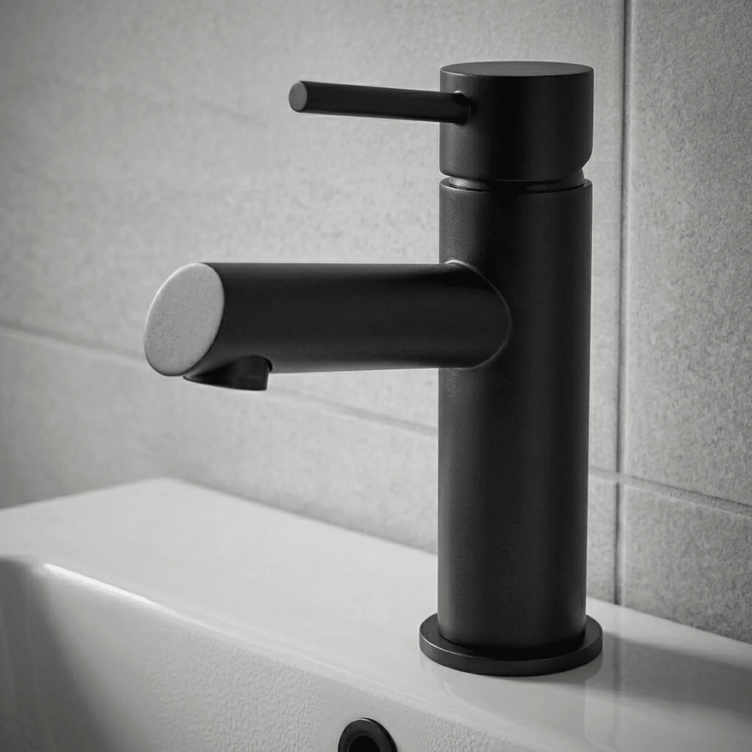 Wetley Minimalist Round Mono Basin Mixer Tap & Push Button Waste - Choice of Finish - Image 2
