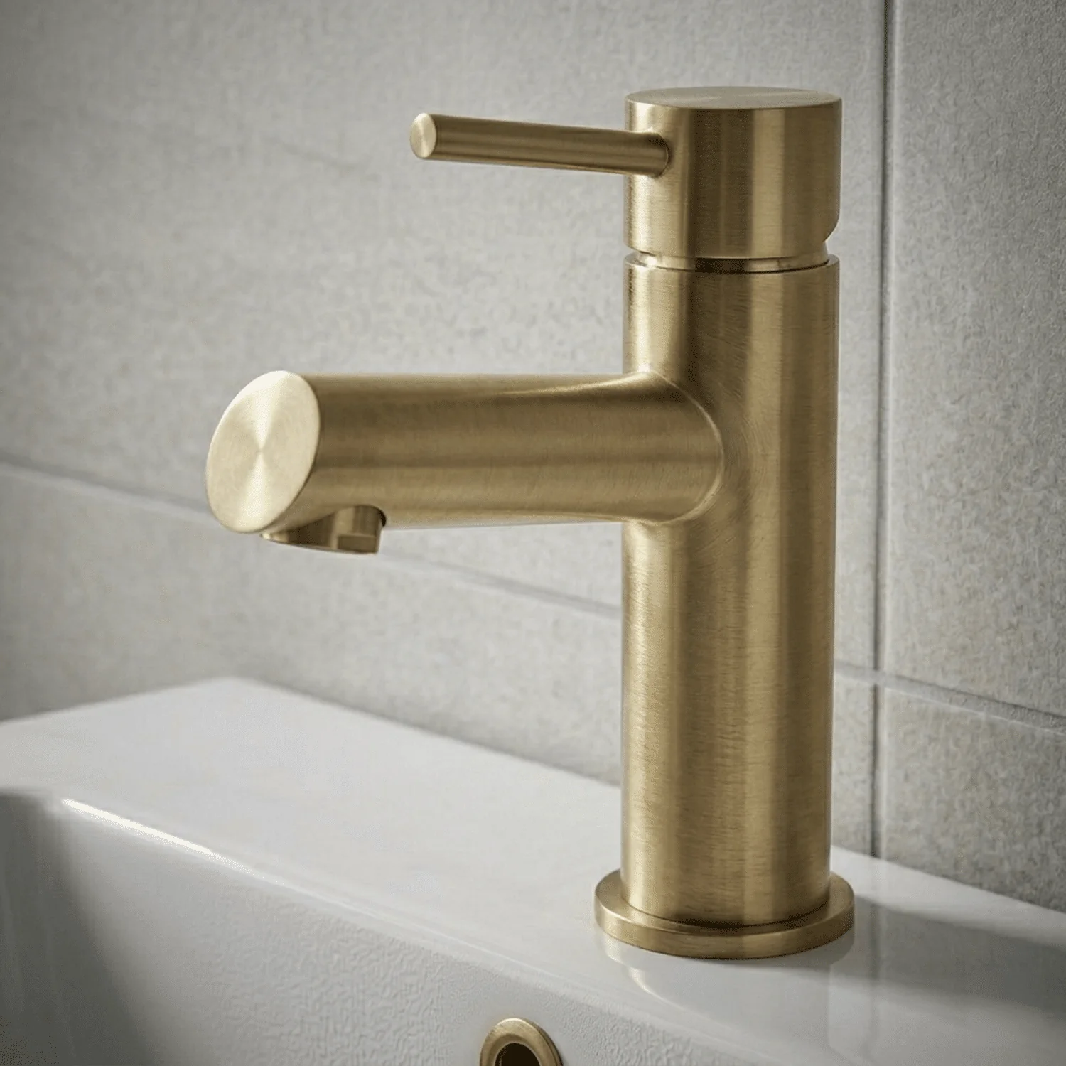 Wetley Minimalist Round Mono Basin Mixer Tap & Push Button Waste - Choice of Finish - Image 3