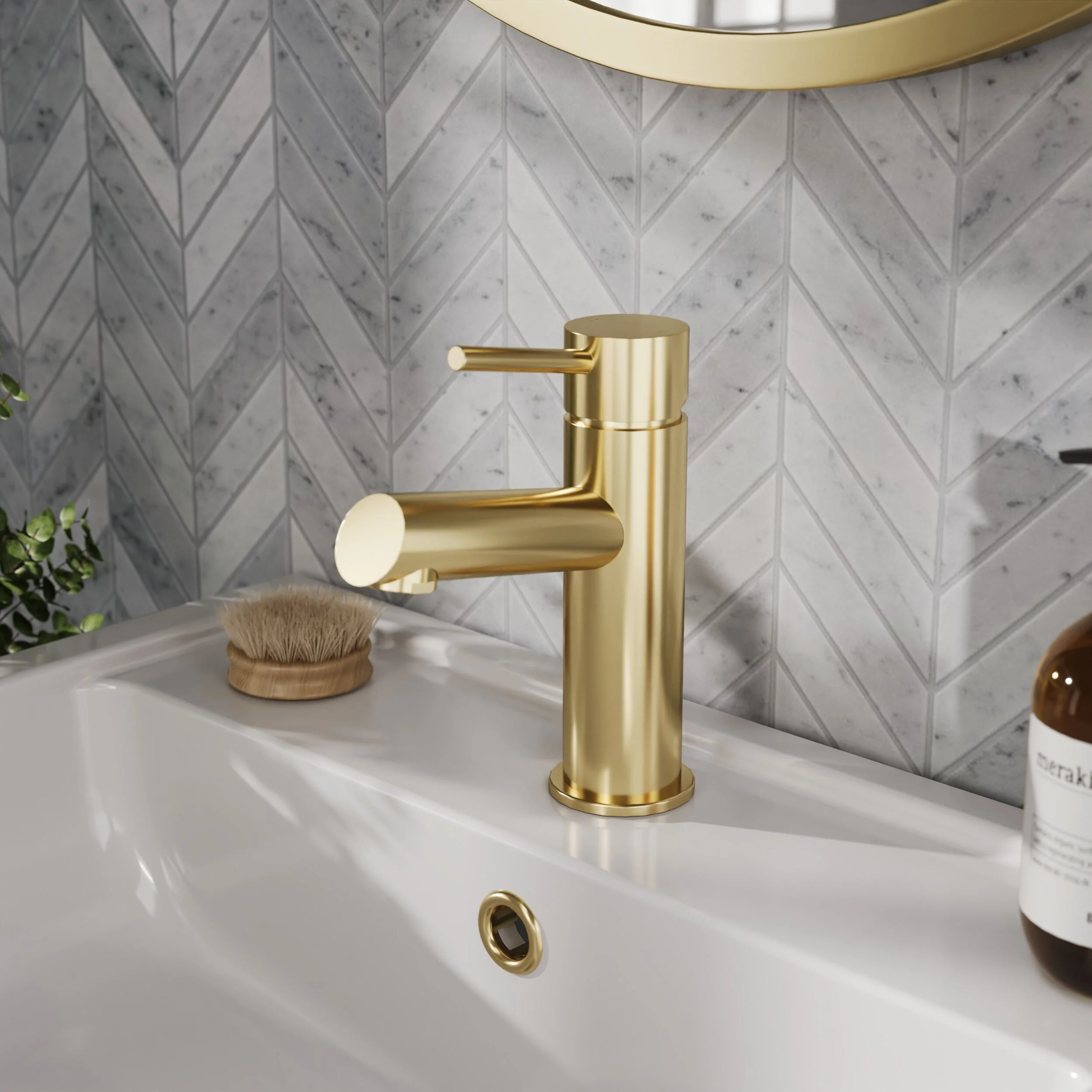 Wetley Minimalist Round Mono Basin Mixer Tap & Push Button Waste - Choice of Finish - Image 6
