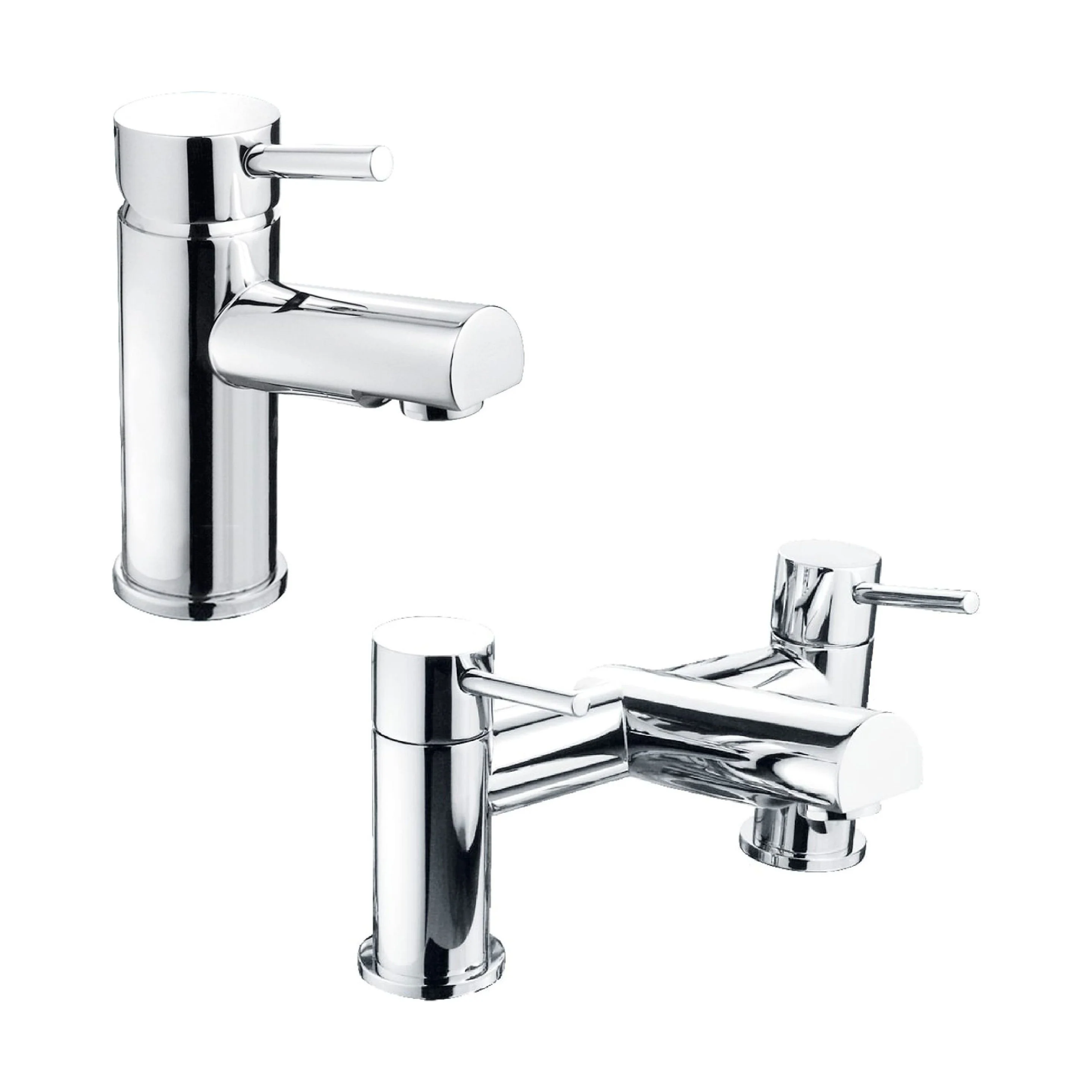 Round Mono Basin Mixer Tap - Choice of Bath Filler Tap or Bath Shower Mixer Tap - Image 2