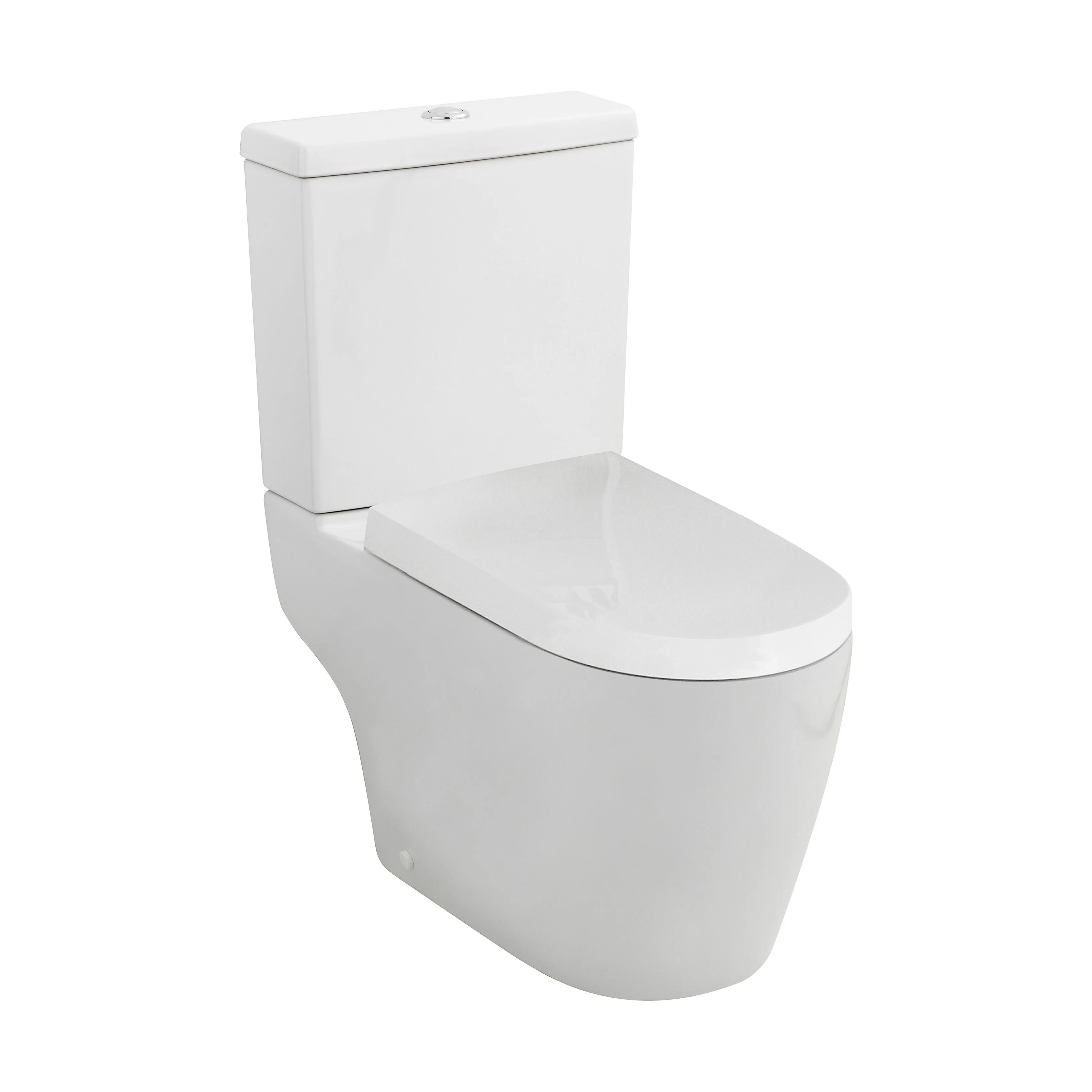 Dilhorne Round Semi Flush to Wall Toilet with Soft Close Seat - Image 5