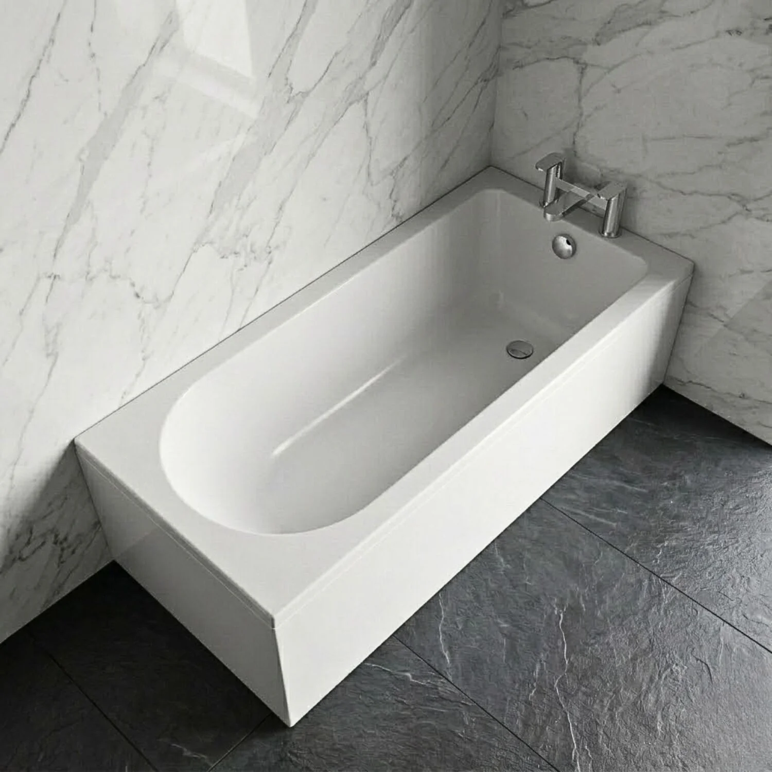 Contemporary Round Single Ended Bath & Leg Set - Multiple Sizes Available - Image 3