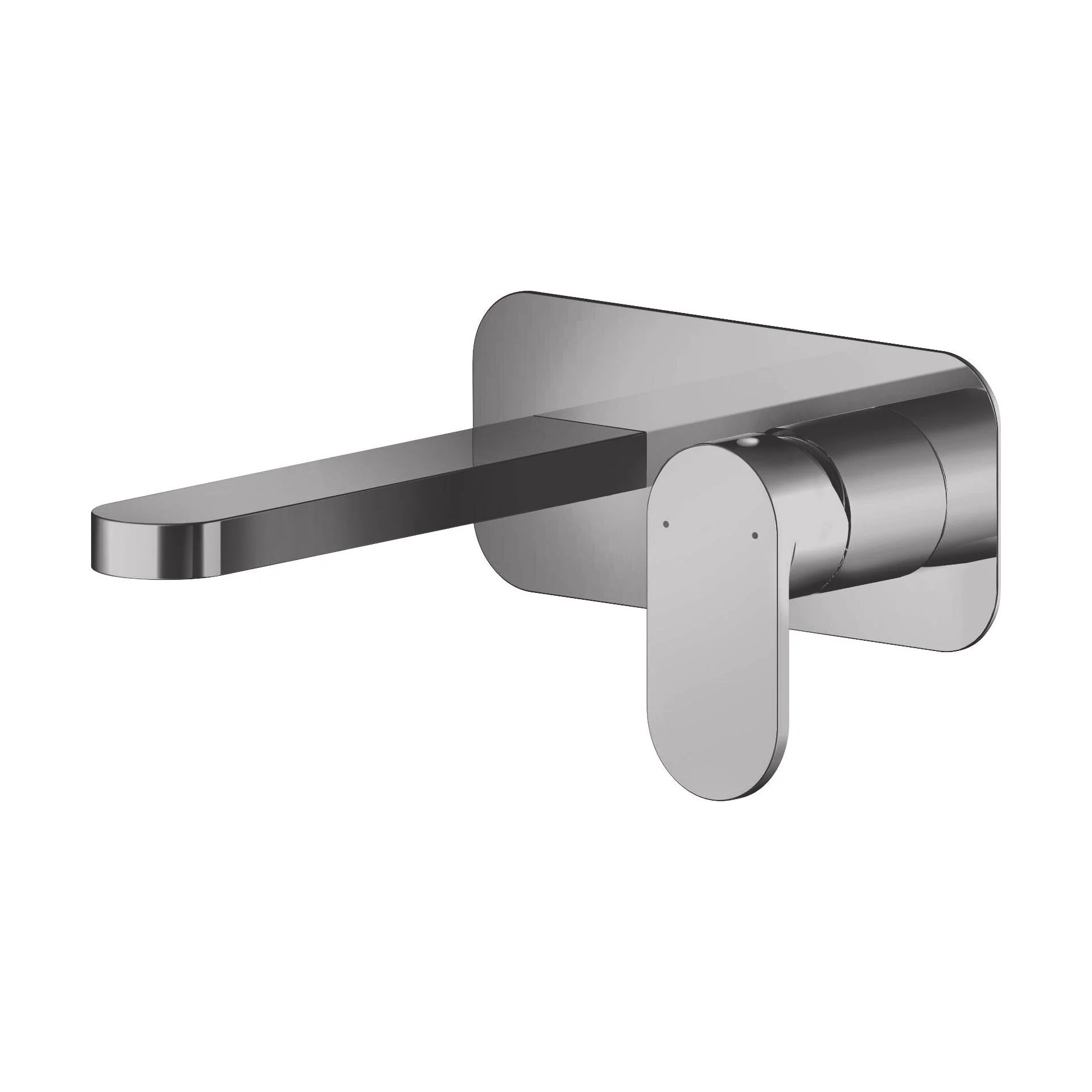 Enville Round Wall Mount 2 Tap Hole Basin Mixer Tap & Back Plate - Choice of Finish - Image 4