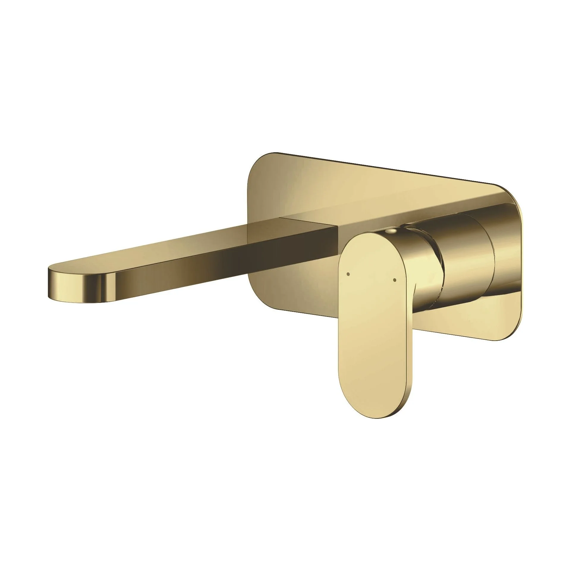 Enville Round Wall Mount 2 Tap Hole Basin Mixer Tap & Back Plate - Choice of Finish - Image 5