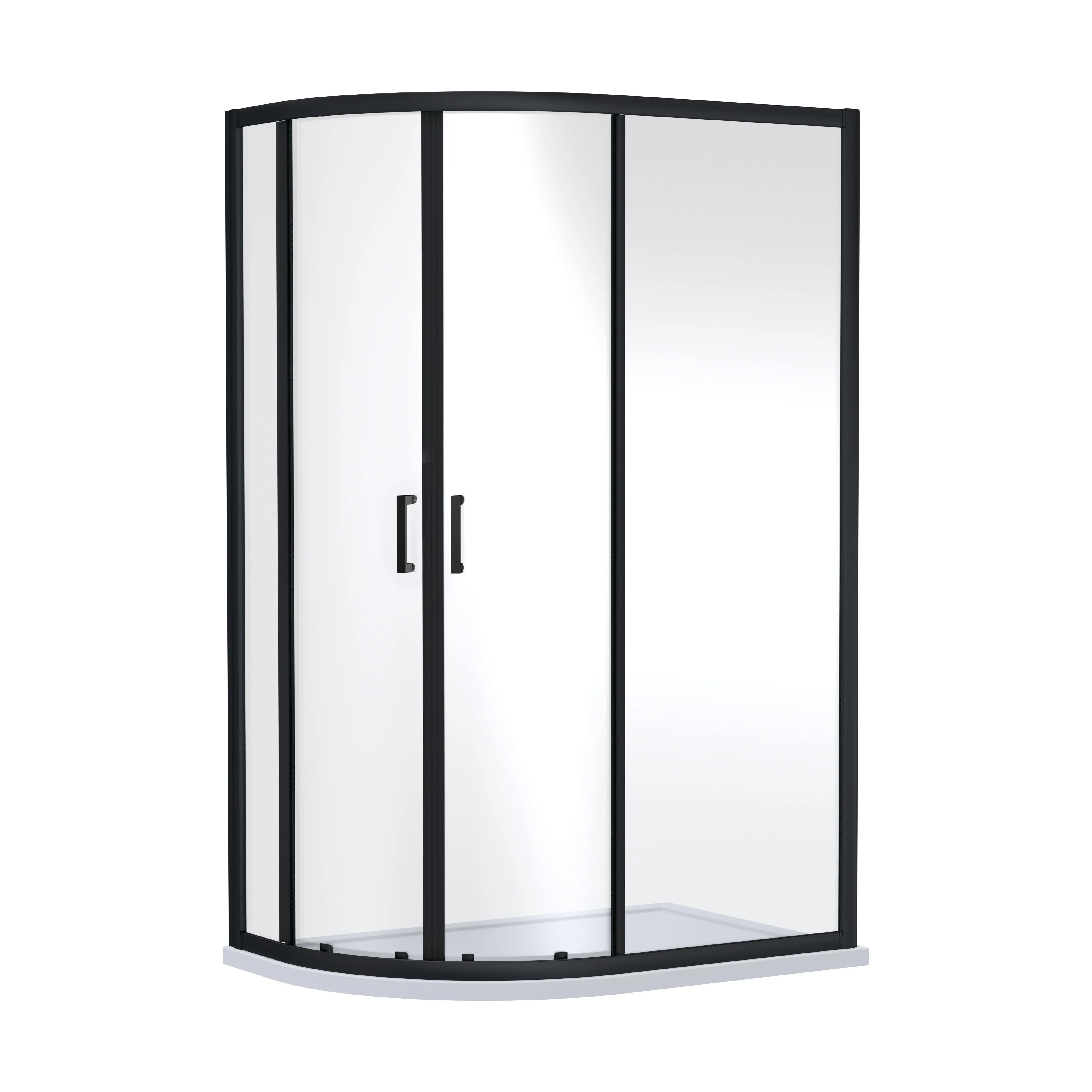 Almington 6mm Toughened Safety Glass Offset Quadrant Shower Enclosure - H: 1900mm - Choice of Profile Finish - Image 3