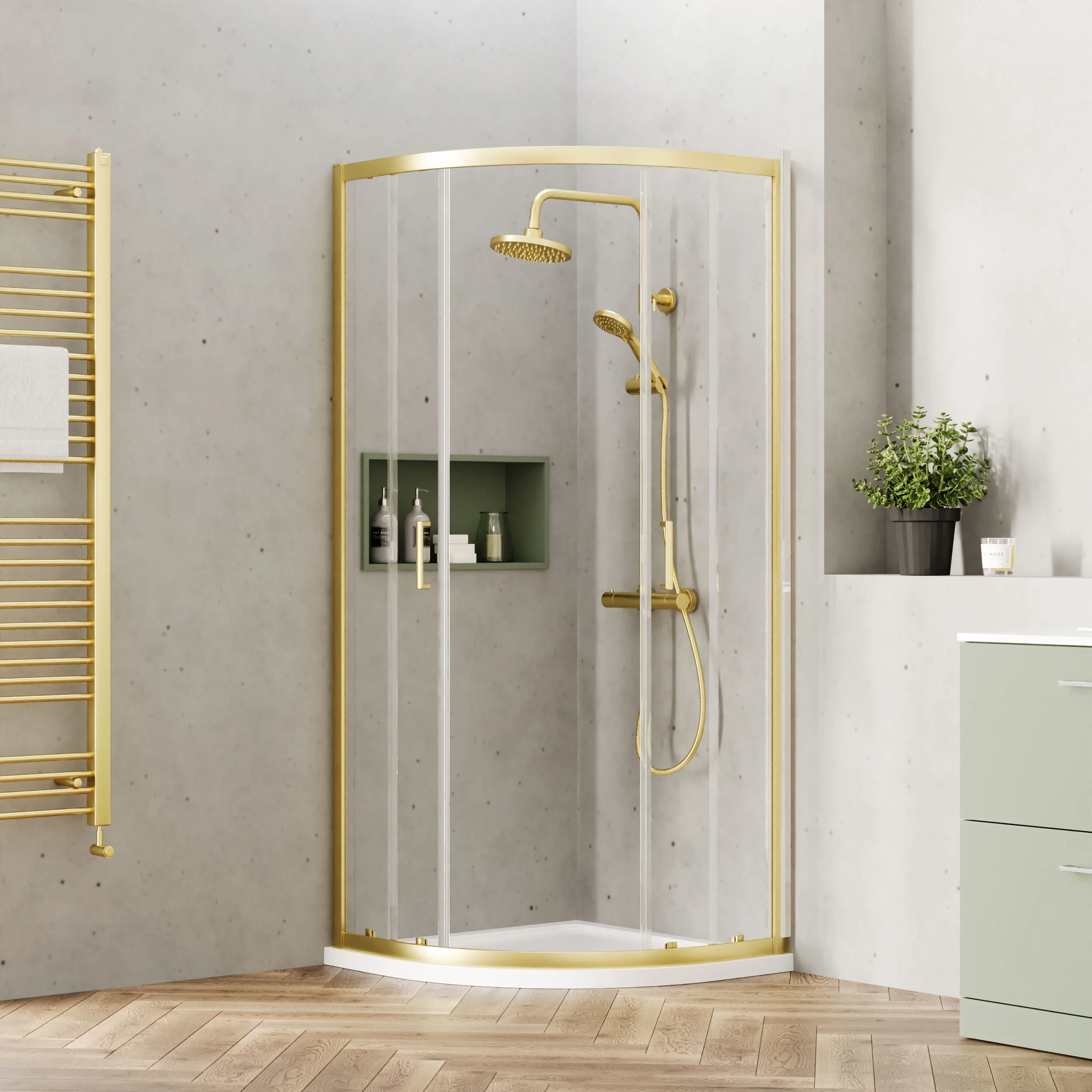 Almington 6mm Toughened Safety Glass Quadrant Shower Enclosure - H: 1900mm - Choice of Size and Profile Finish - Image 10
