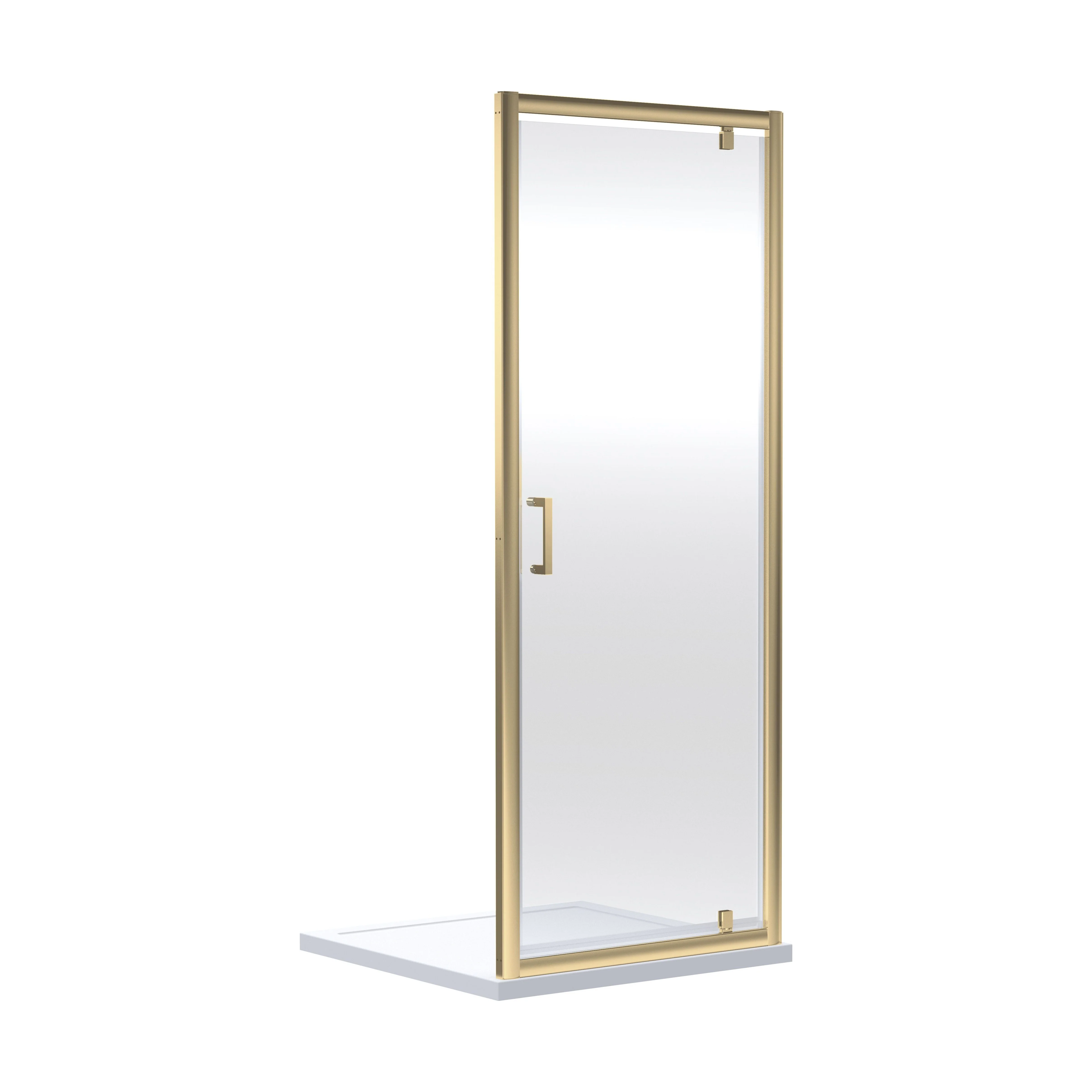 Almington 6mm Toughened Safety Glass Reversible Pivot Shower Door - H: 1900mm - Choice of Size and Profile Finish - Image 5