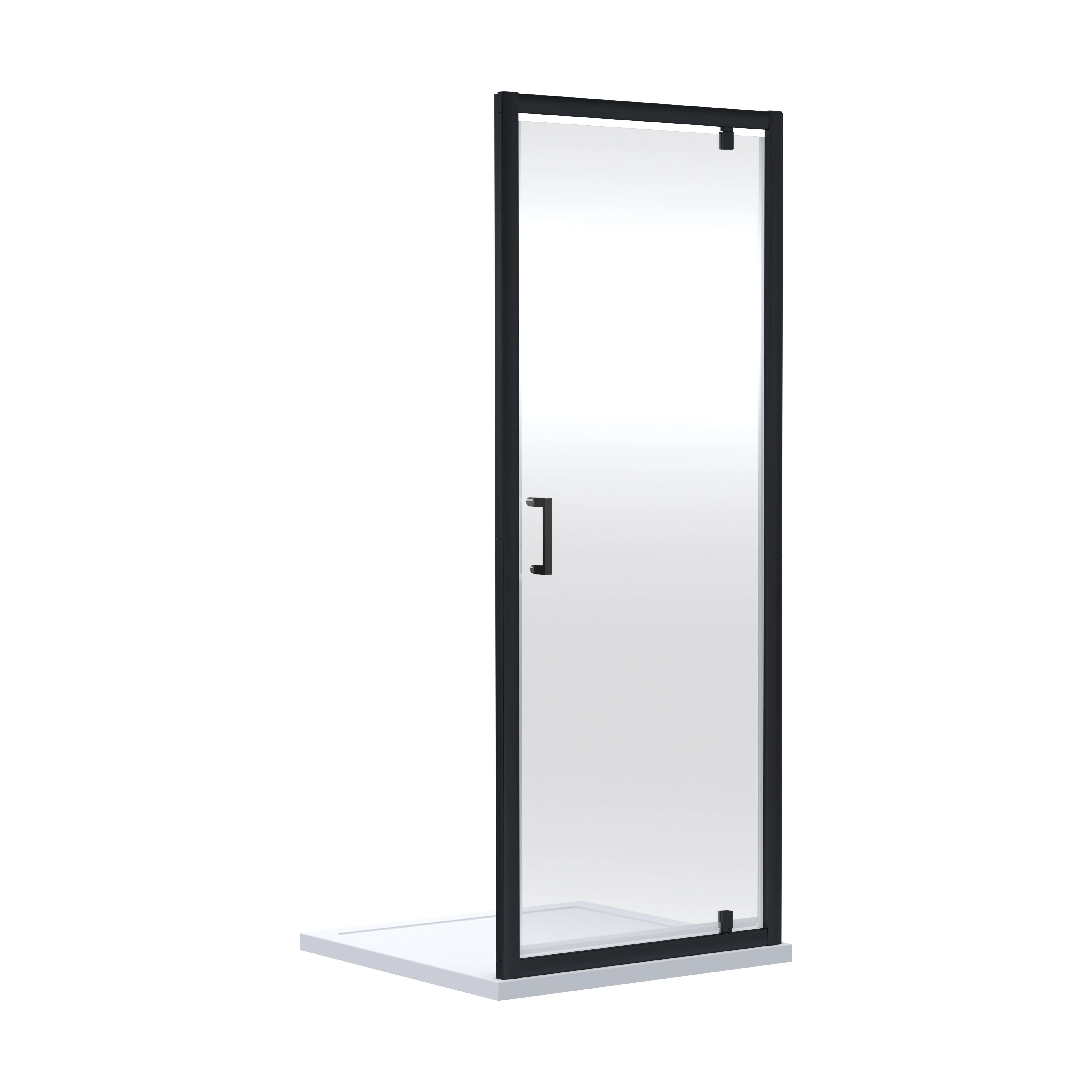 Almington 6mm Toughened Safety Glass Reversible Pivot Shower Door - H: 1900mm - Choice of Size and Profile Finish - Image 6
