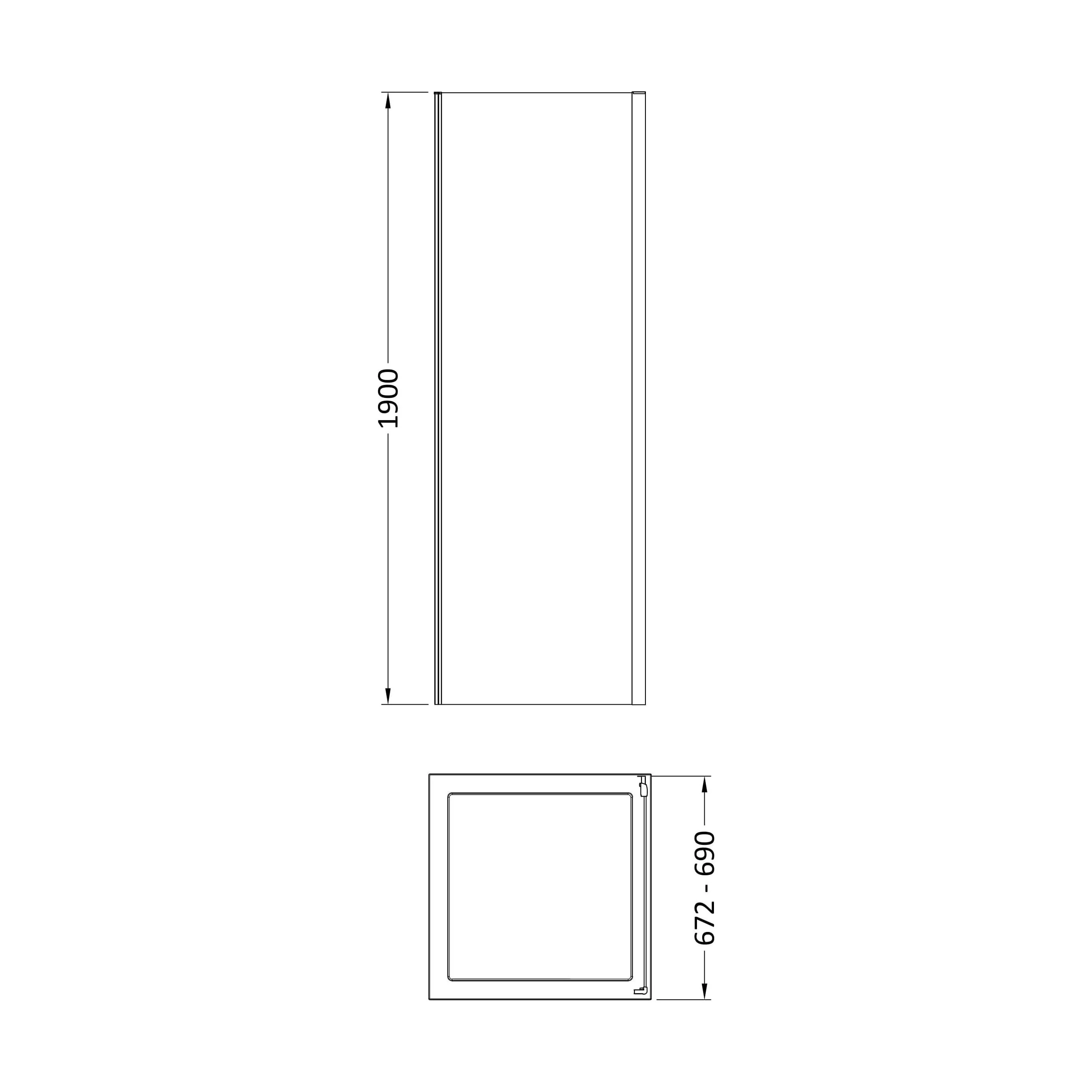 Almington 6mm Toughened Safety Glass Shower Side Panel - H: 1900mm - Choice of Size and Finish - Image 13