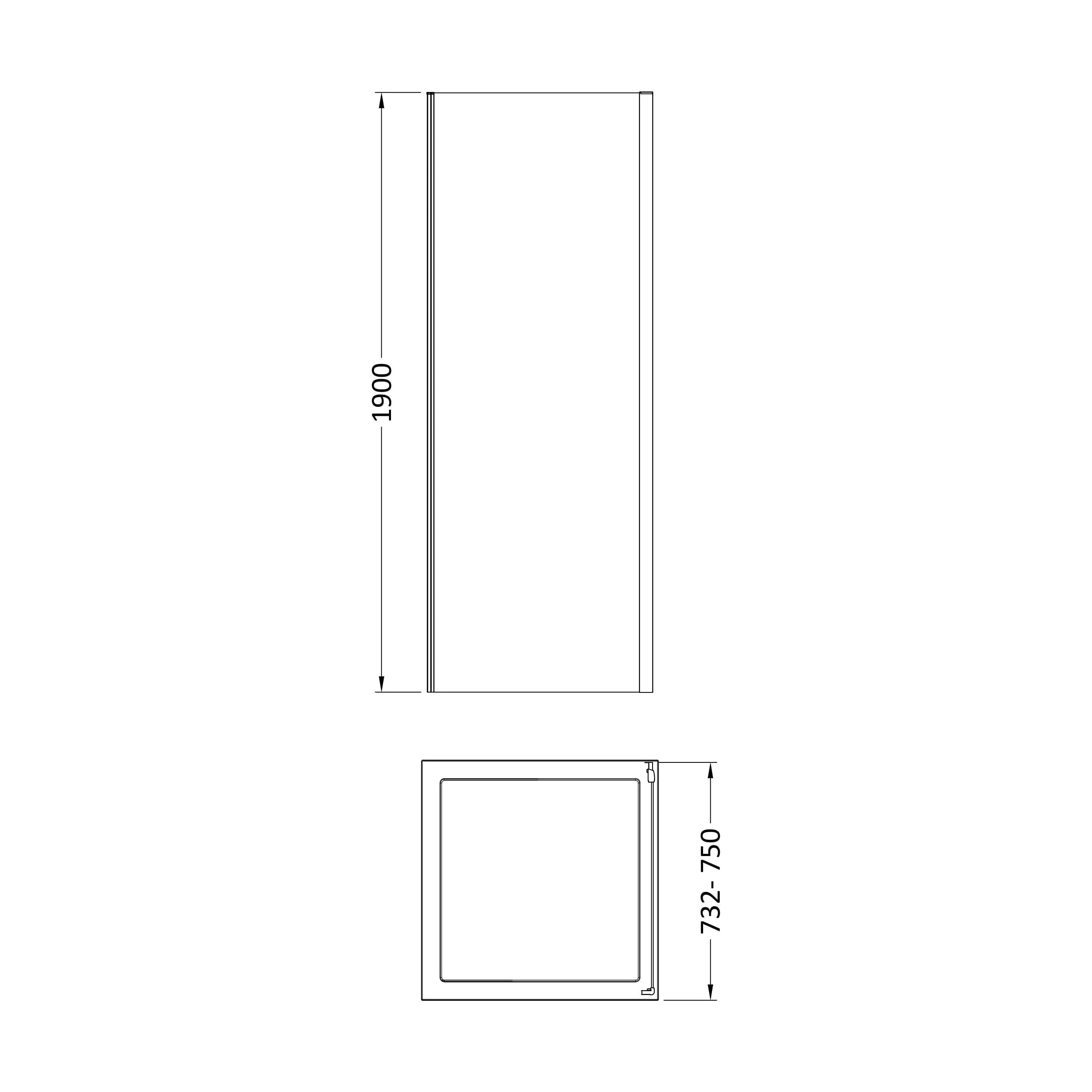 Almington 6mm Toughened Safety Glass Shower Side Panel - H: 1900mm - Choice of Size and Finish - Image 17