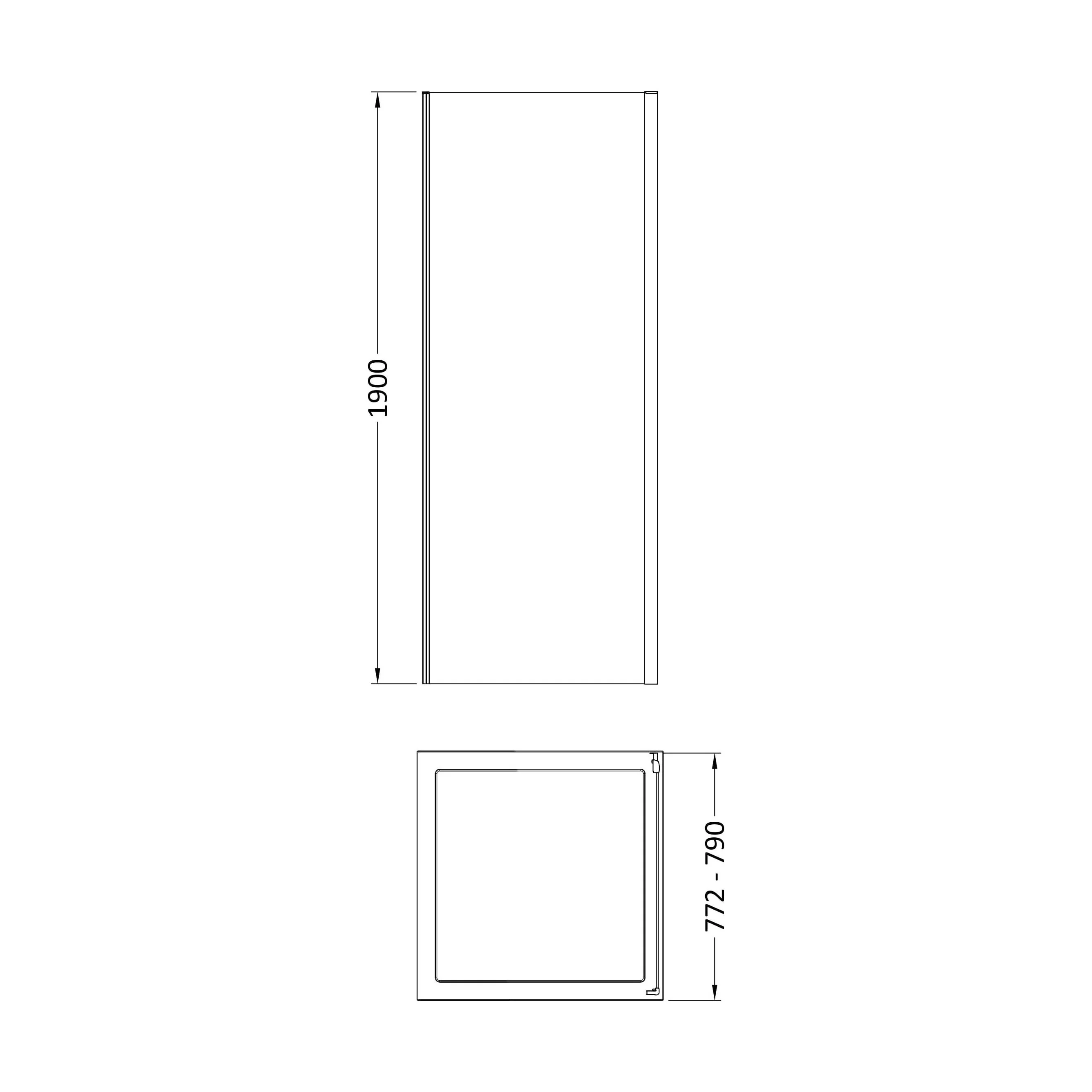 Almington 6mm Toughened Safety Glass Shower Side Panel - H: 1900mm - Choice of Size and Finish - Image 21