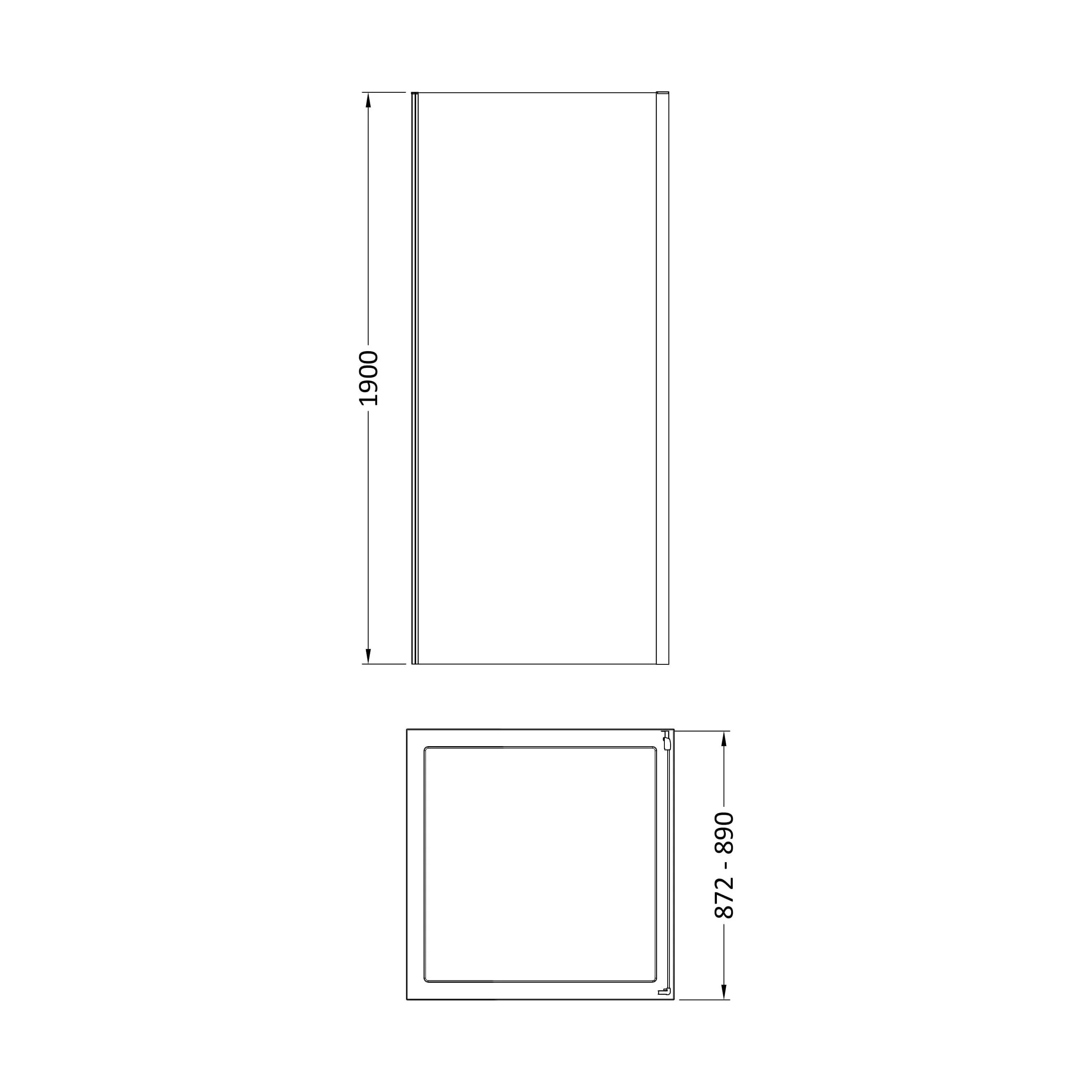 Almington 6mm Toughened Safety Glass Shower Side Panel - H: 1900mm - Choice of Size and Finish - Image 22