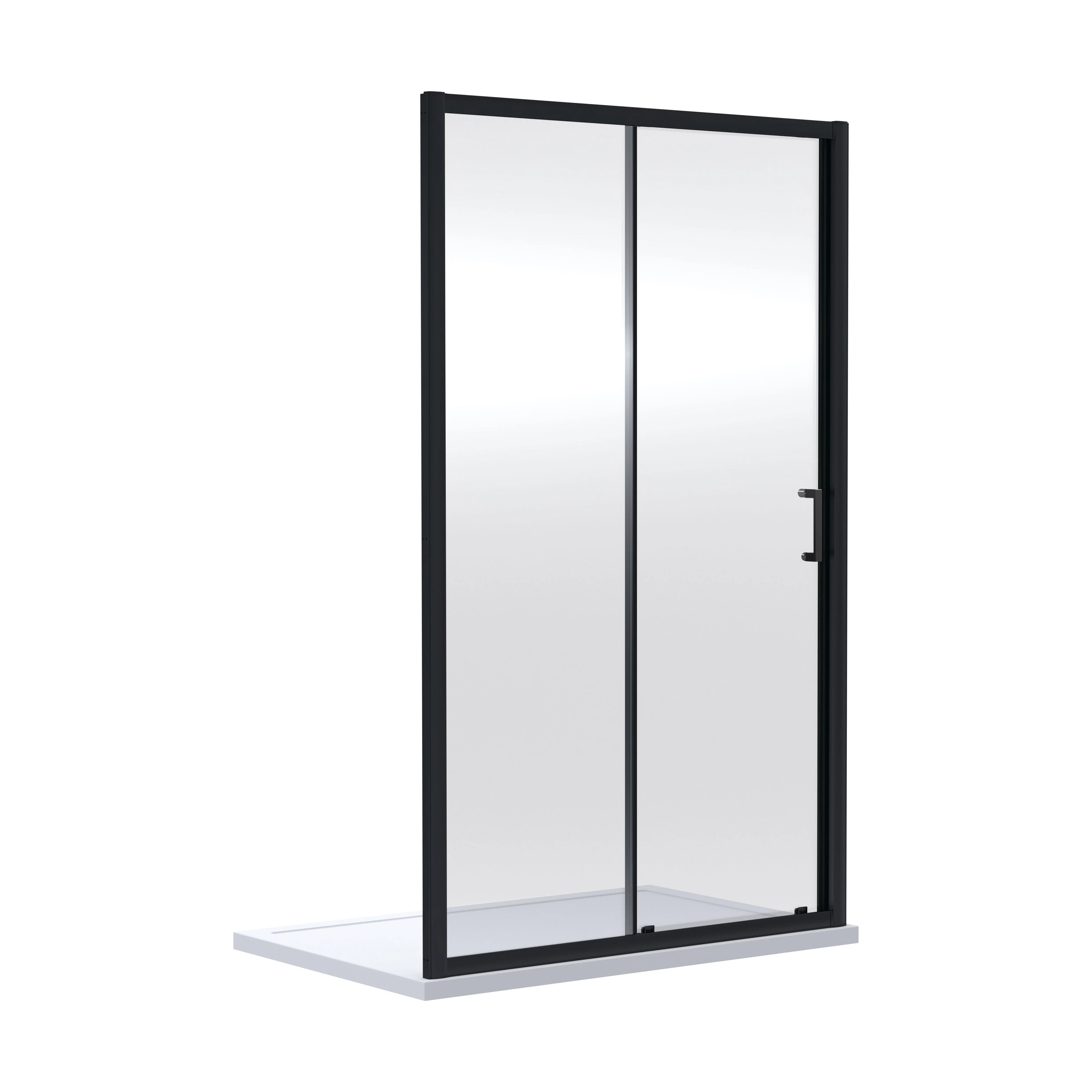 Almington 6mm Toughened Safety Glass Sliding Shower Door - H: 1900mm - Choice of Profile Finish - Image 9