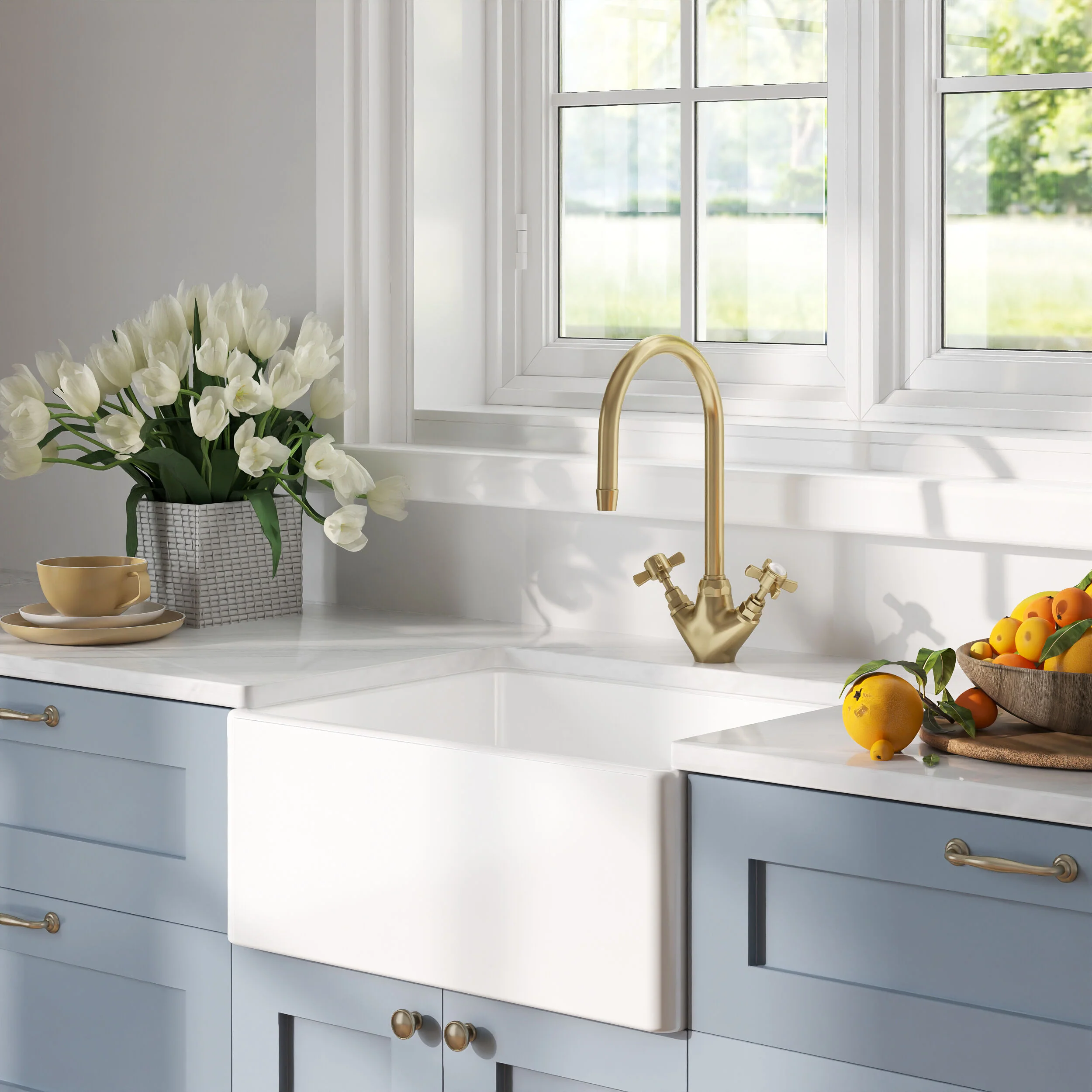 Single Bowl Fireclay Ceramic Belfast Kitchen Sink - Multiple Sizes Available - Image 10
