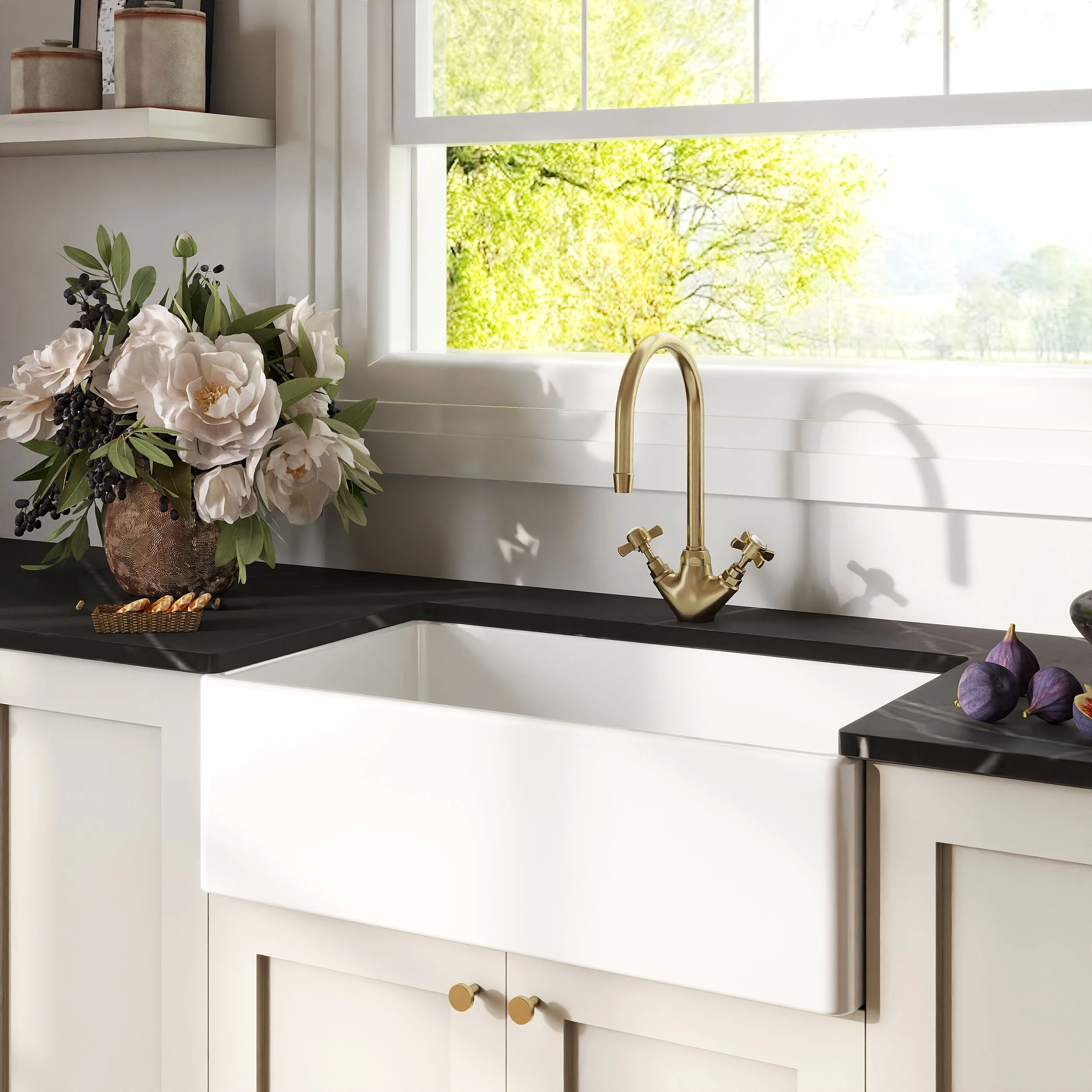 Single Bowl Fireclay Ceramic Belfast Kitchen Sink - Multiple Sizes Available - Image 11