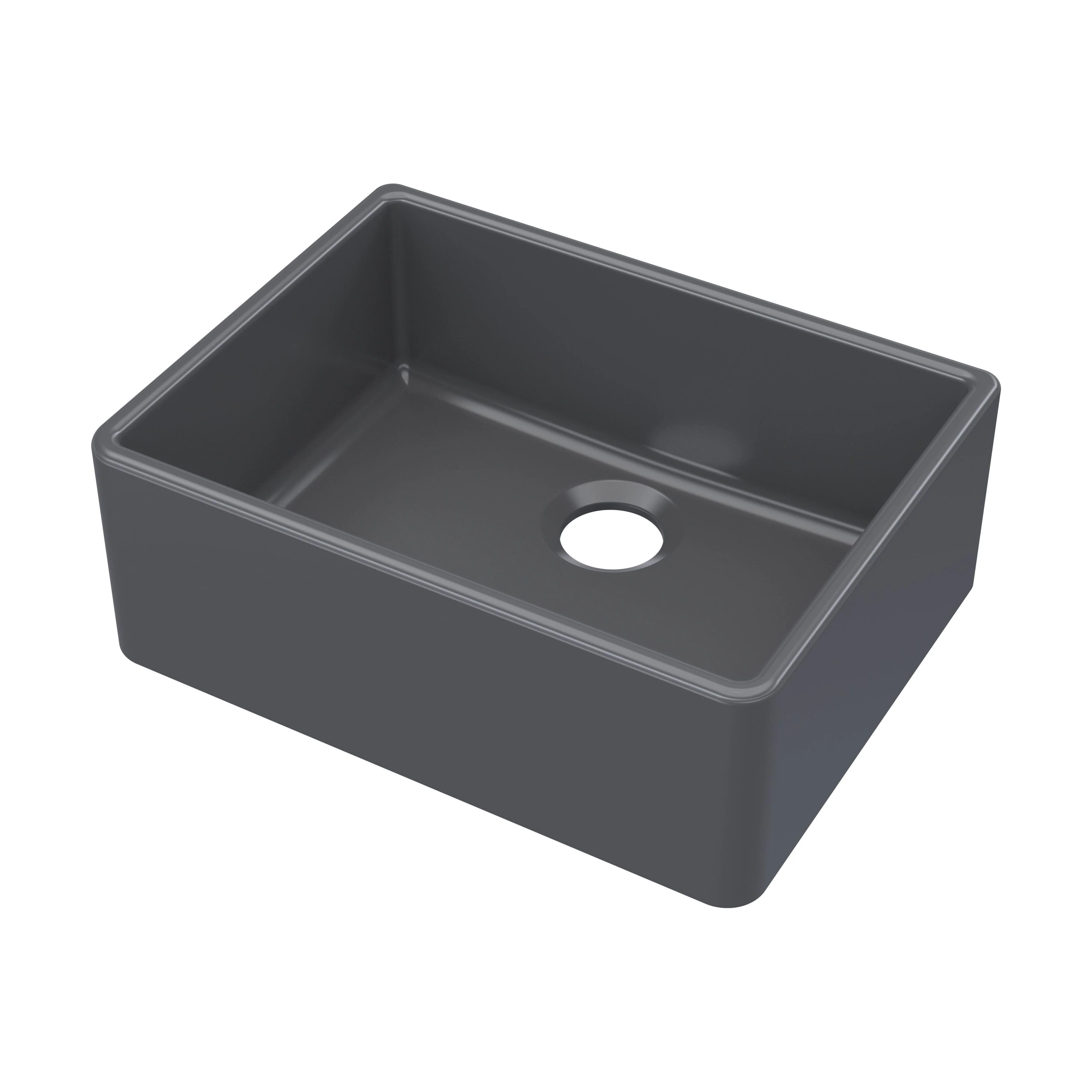 Single Bowl Fireclay Ceramic Butler Kitchen Sink - 595mm - Multiple Colours - Image 9
