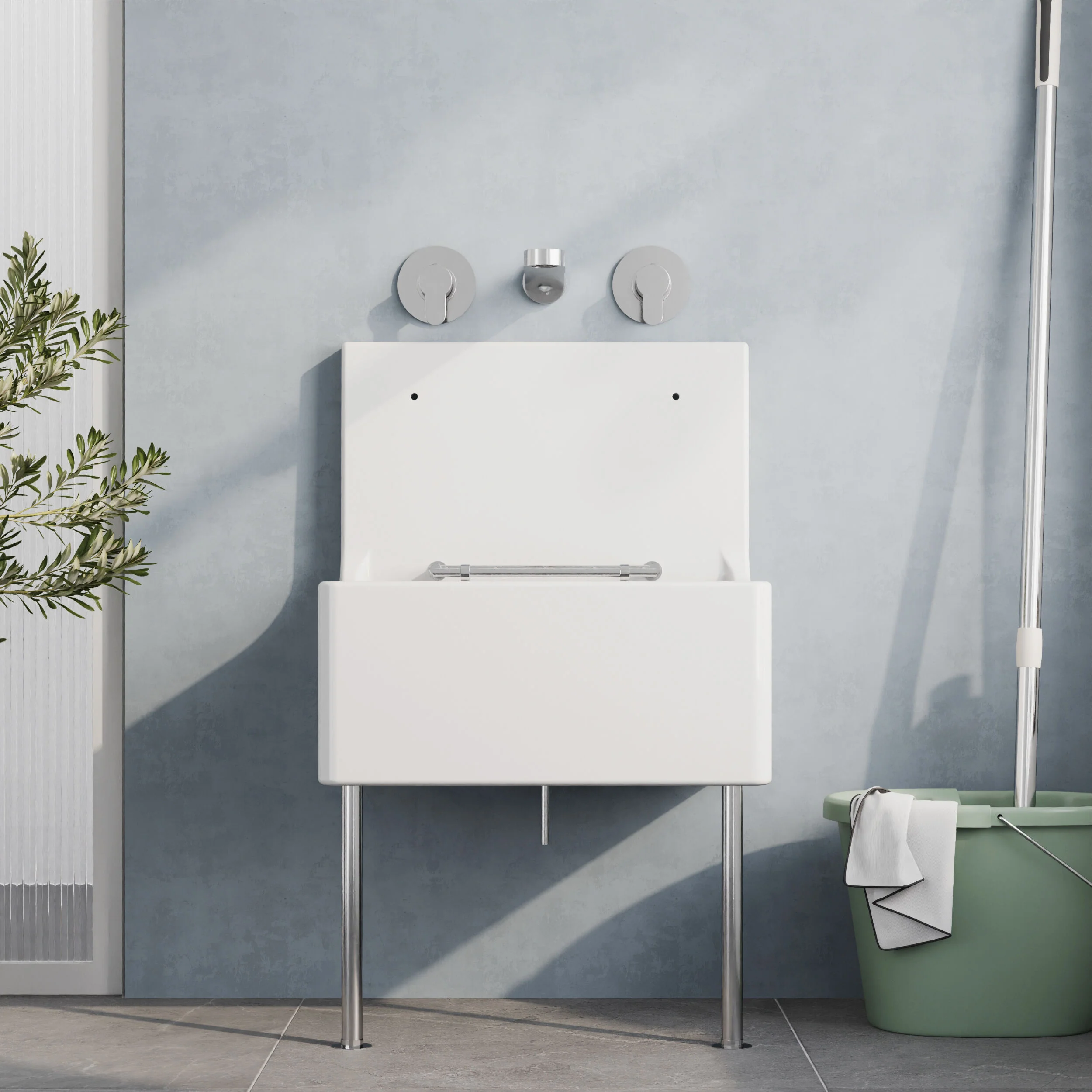 Single Bowl  Fireclay Ceramic Cleaner Sink w.Grid - Multiple Sizes and Accessories - Image 14