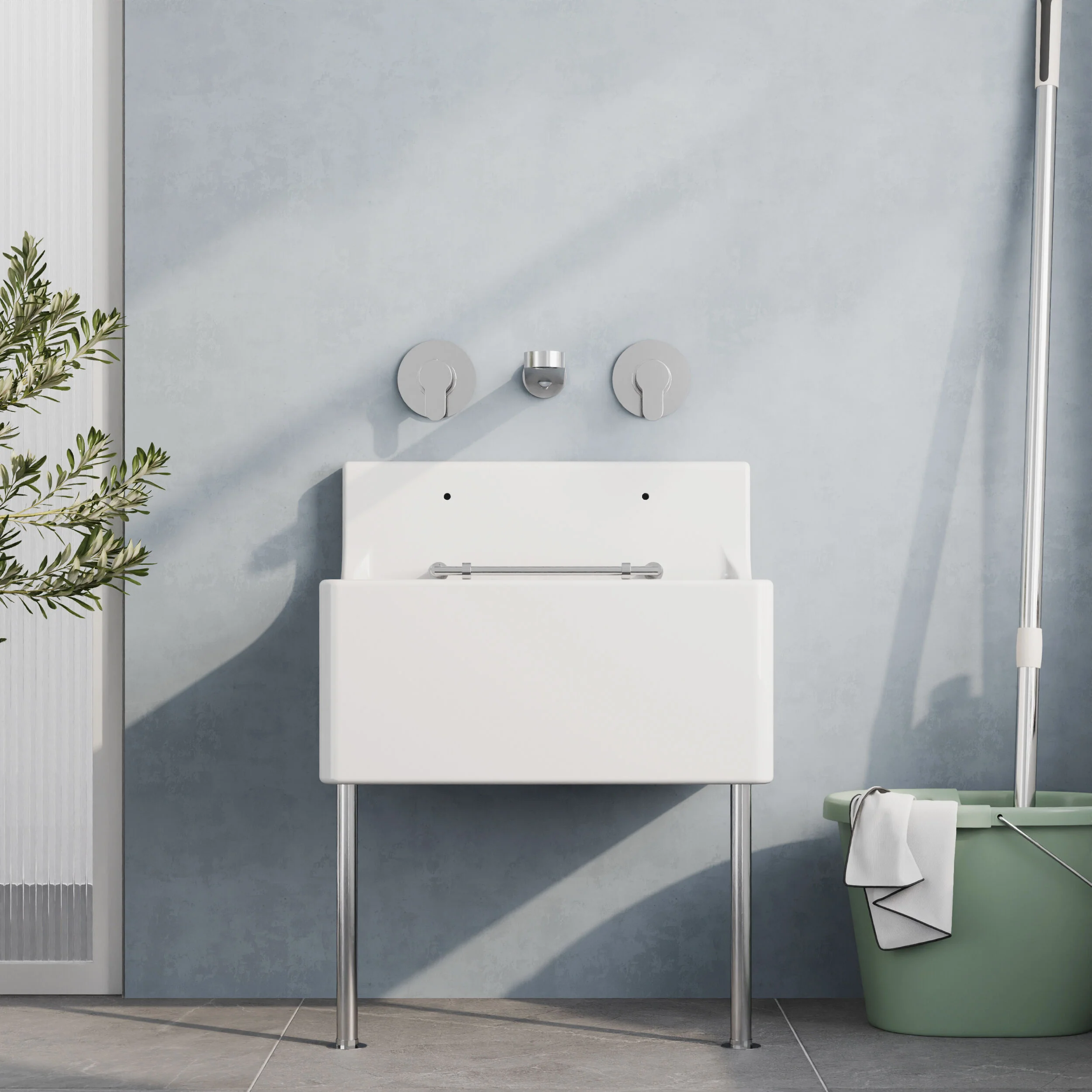 Single Bowl  Fireclay Ceramic Cleaner Sink w.Grid - Multiple Sizes and Accessories - Image 17