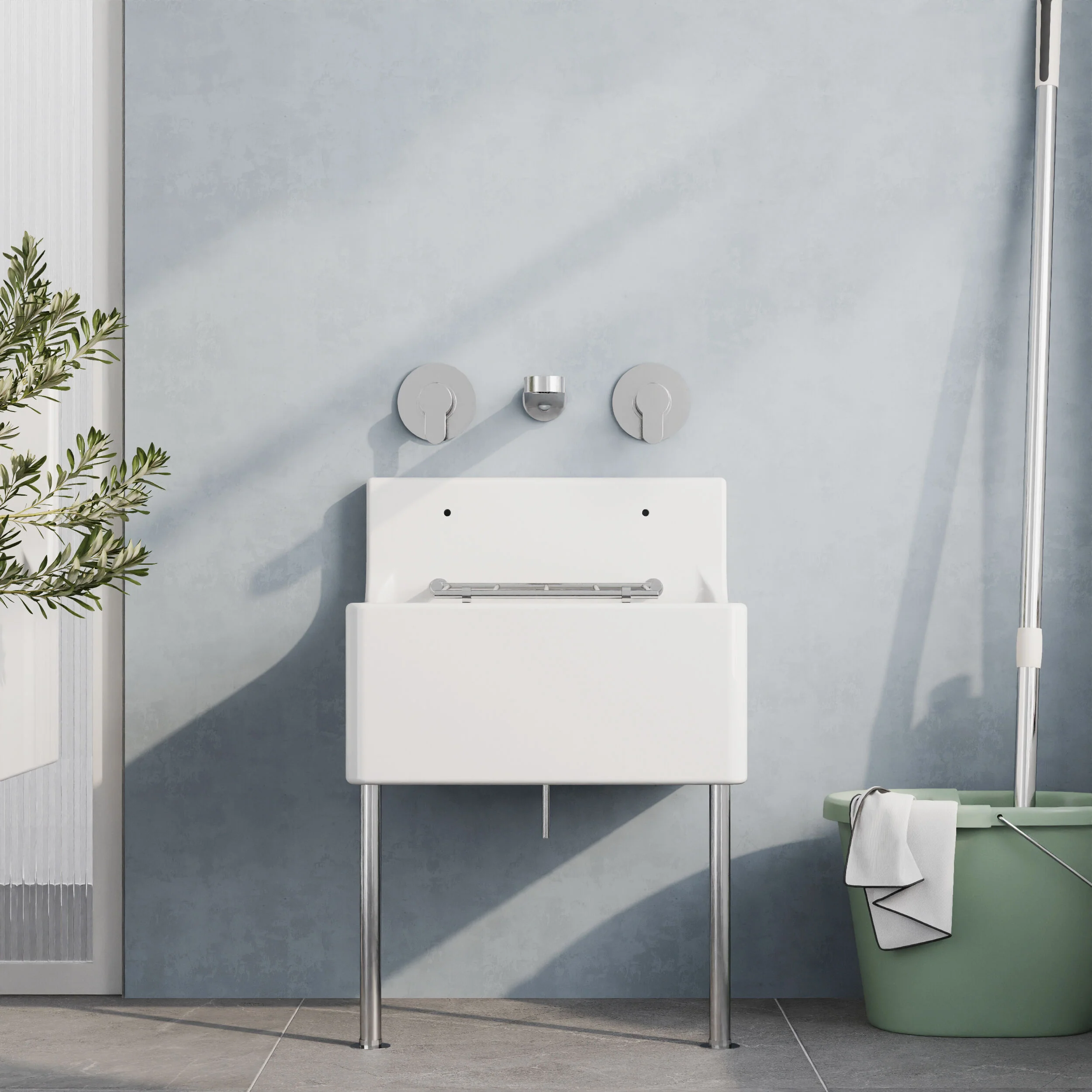 Single Bowl  Fireclay Ceramic Cleaner Sink w.Grid - Multiple Sizes and Accessories - Image 18