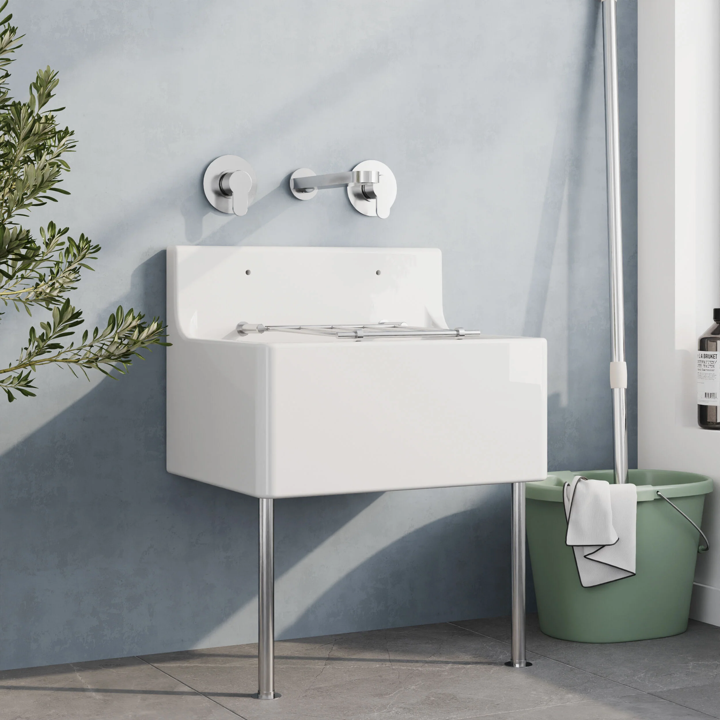 Single Bowl  Fireclay Ceramic Cleaner Sink w.Grid - Multiple Sizes and Accessories - Image 36