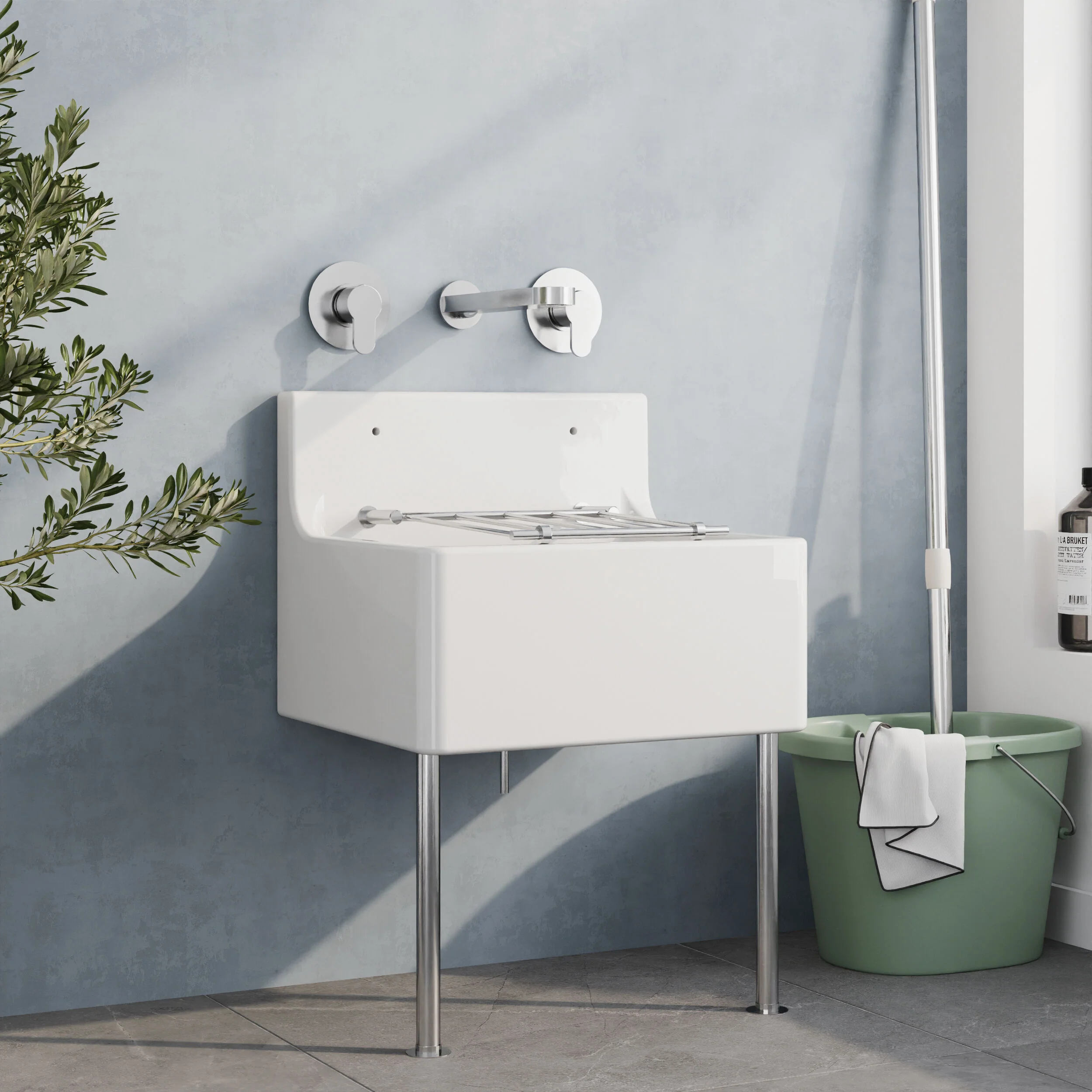 Single Bowl  Fireclay Ceramic Cleaner Sink w.Grid - Multiple Sizes and Accessories - Image 39